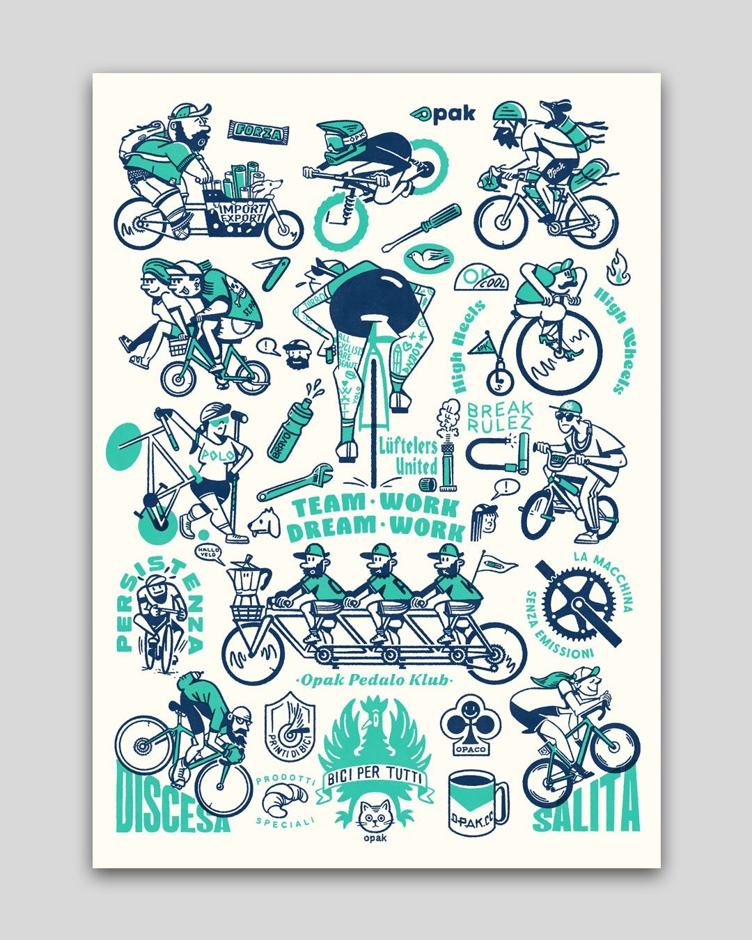 neuer print #bicipertutti in unserem shop!
2 farbiger siebdruck, limitierte auflage 50 ex.