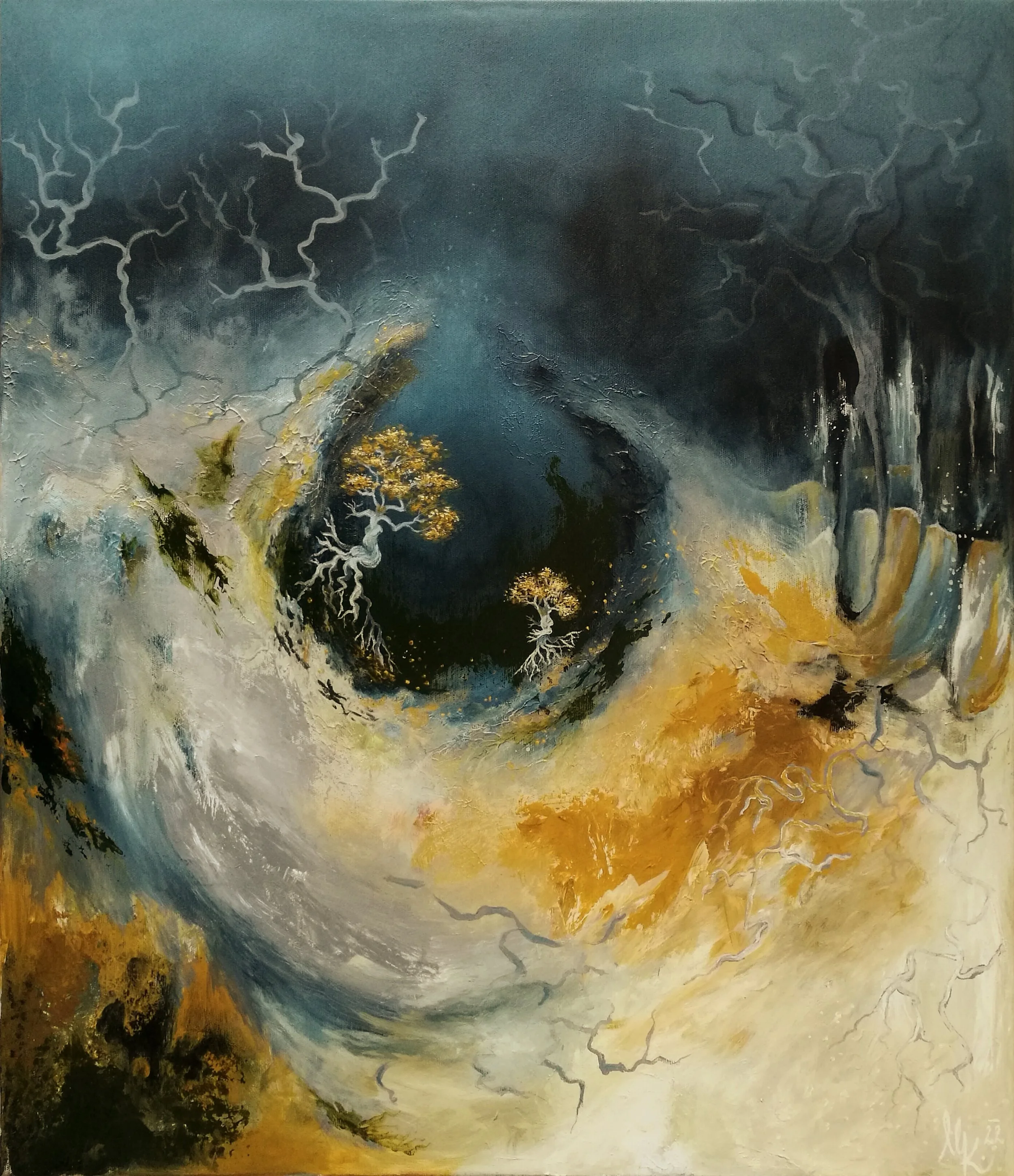 Počkej na mě.., 60x70cm, akryl na plátně, 2022