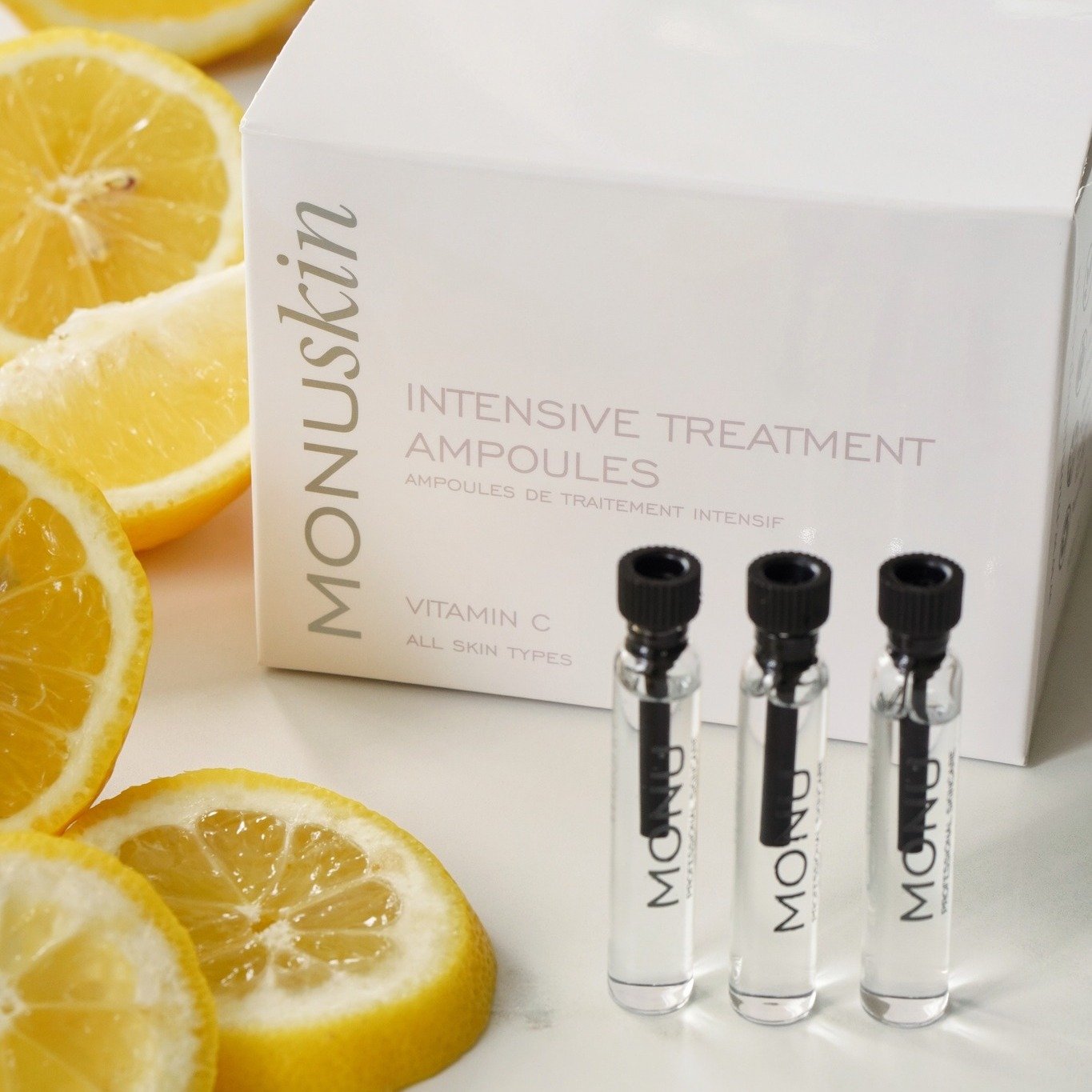 Vitamin C Ampoules a 10 day course to brighten your complexion and reduce those tell tale signs of fatigue....those clever little molecules in each ampoule penetrate the skin deeply to ensure your skin is smooth and fabulously radiant  #vitamincserum