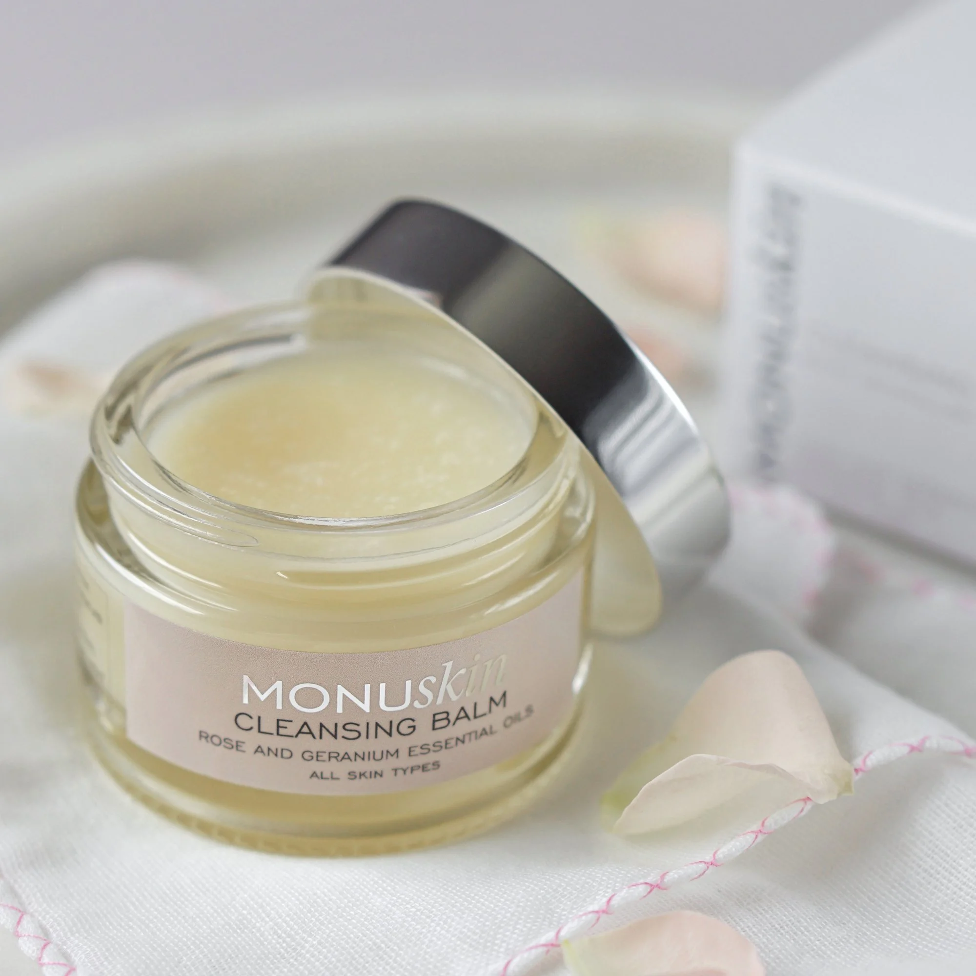 Handmade in small batches, our Cleansing Balm is crafted for feel &mdash; melting effortlessly to dissolve makeup and SPF while Rose and Geranium oils calm and nourish. Small runs, slow blending, no shortcuts. A balm made to treat, not just to cleans