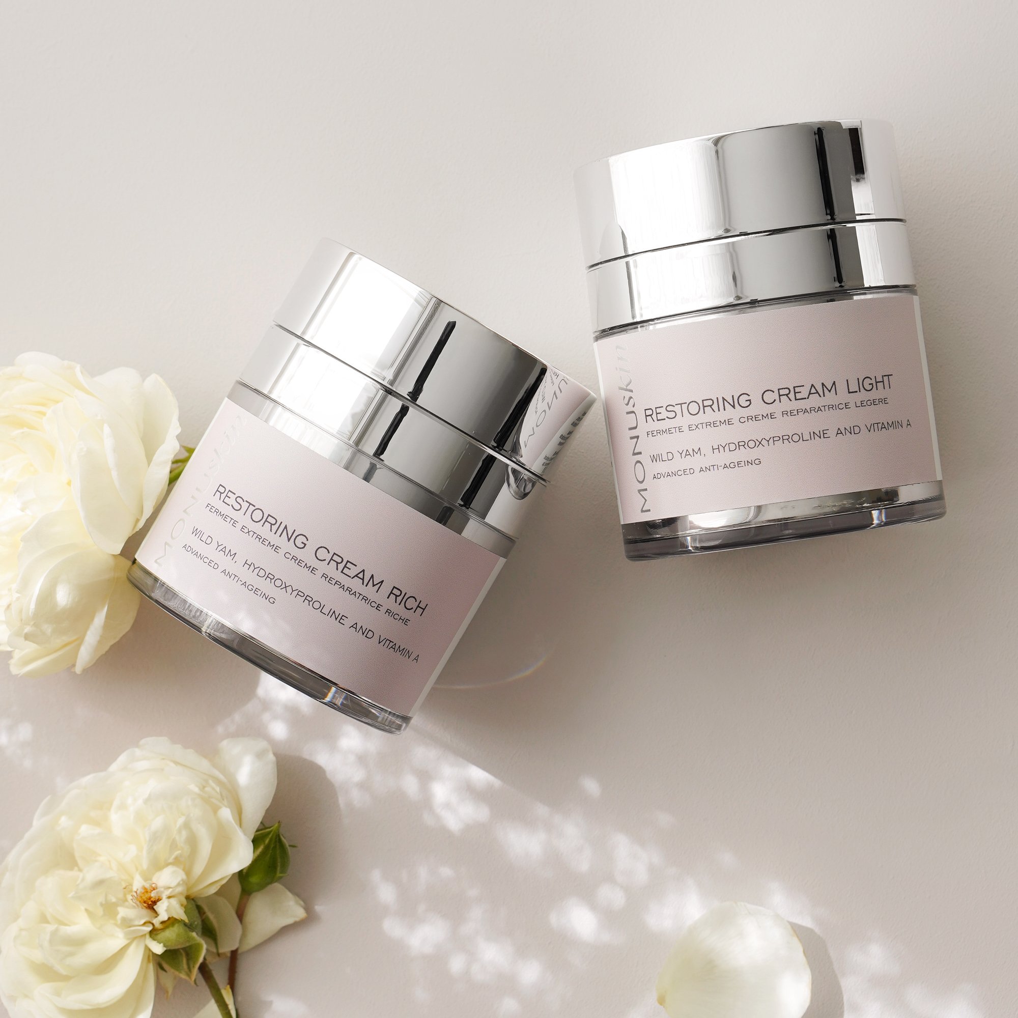 Strength in a jar. Restoring Cream Rich combines Evening Primrose, Rosehip and Wild Yam to lift, tone and hydrate. Luxuriously rich yet effortlessly absorbed, it restores elasticity and radiance &mdash; day or night.