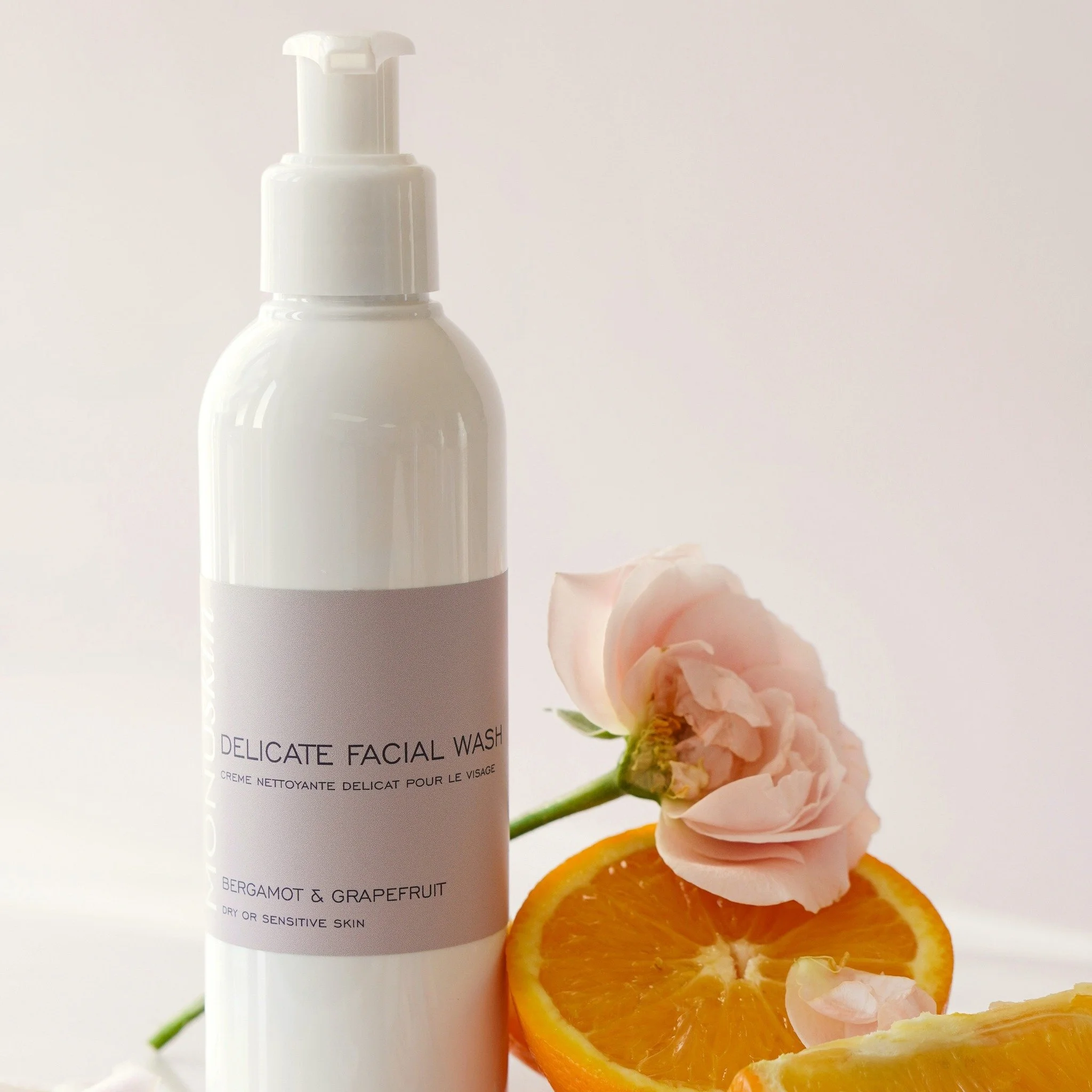 For skin that needs comfort, not correction.

MONUSKIN Delicate Facial Wash is a luxuriously creamy cleanser designed for dry and sensitive skin types. It smooths effortlessly over the complexion, creating a soft, delicate foam that cleanses without 