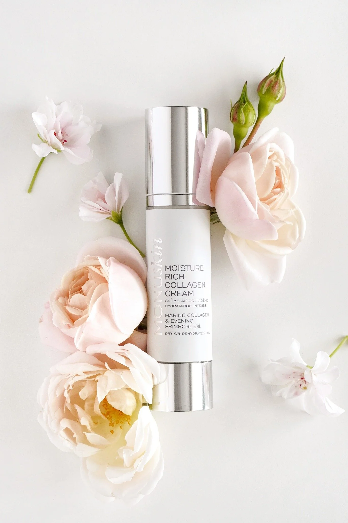 The one your skin comes back to.

Moisture Rich Collagen Cream is rich, comforting and quietly effective &mdash; softening fine lines, easing dryness and leaving skin smooth, calm and well looked after.

Marine Collagen helps support firmness, while 