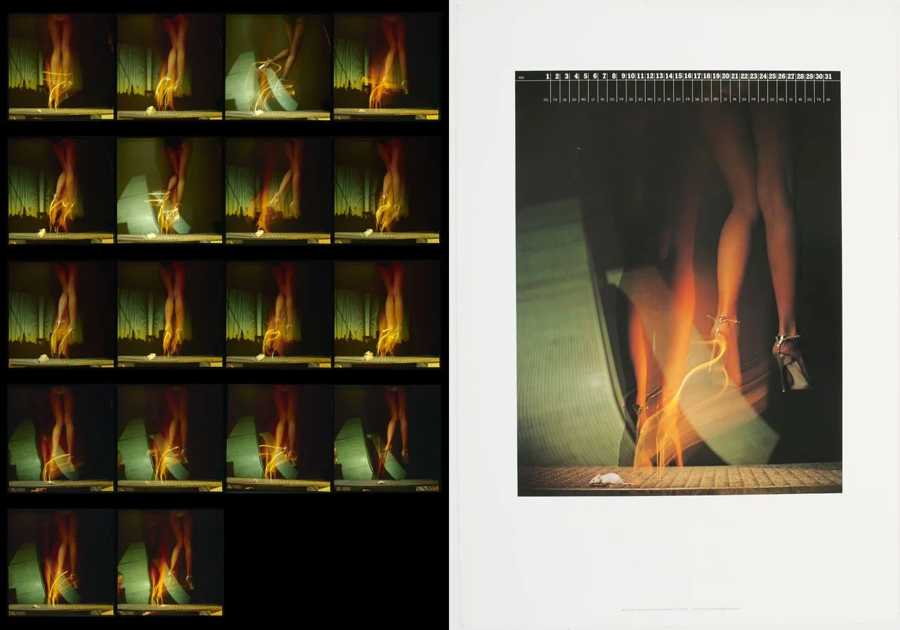 01797_29. LIFESTYLE IN FOTOGRAFIE VIDEO UND INTERNET_ KALENDER 1980 MAI PRODUKT DAMEN SCHUHE KLEINE MAUS GROSSE WIRKUNG_KOLLAGE MIT KALENDERBLATT_PA.jpg