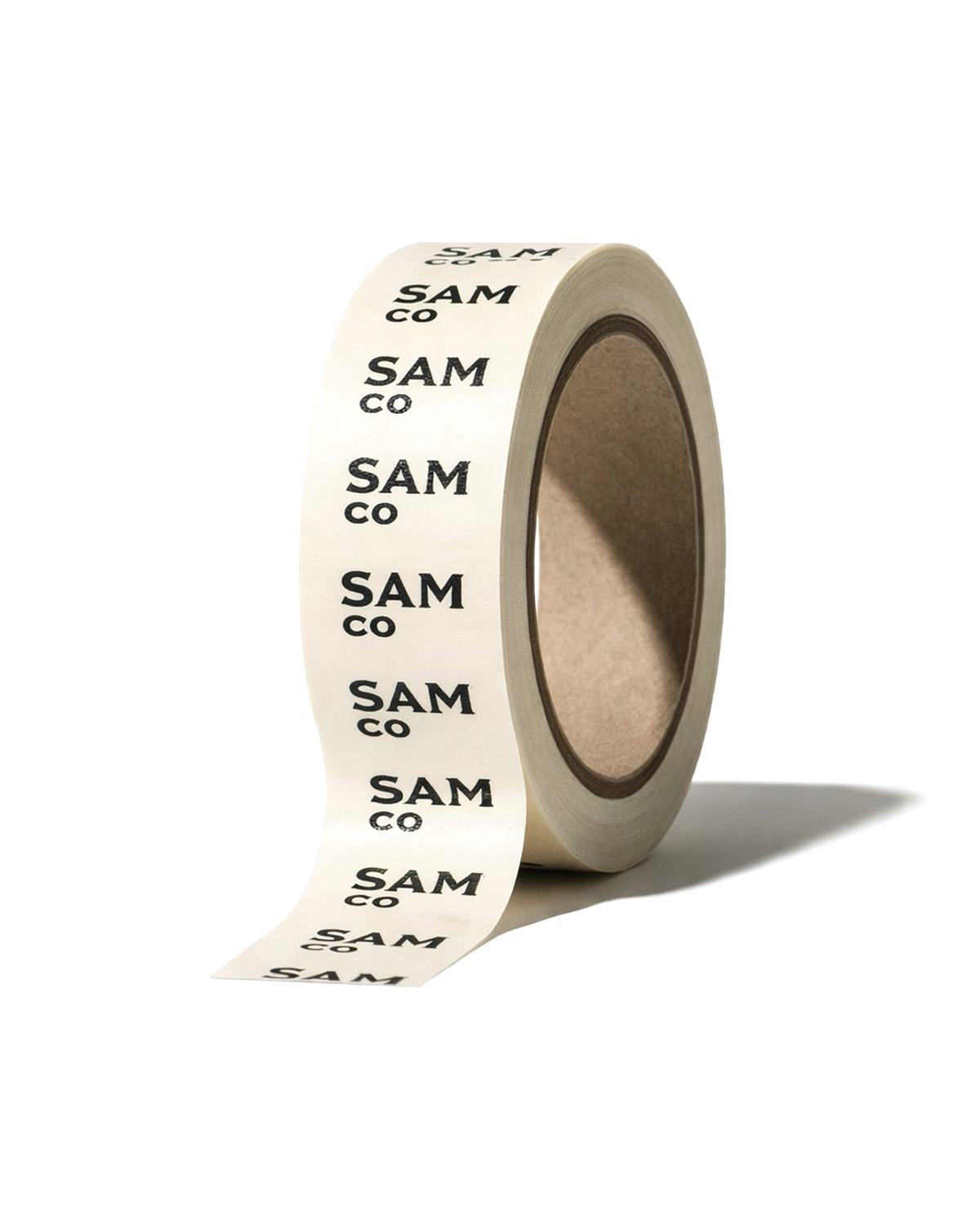 Printed Tape — Identity Application
Adhesive tape featuring repeated logotype application, extending the visual system into utilitarian format.