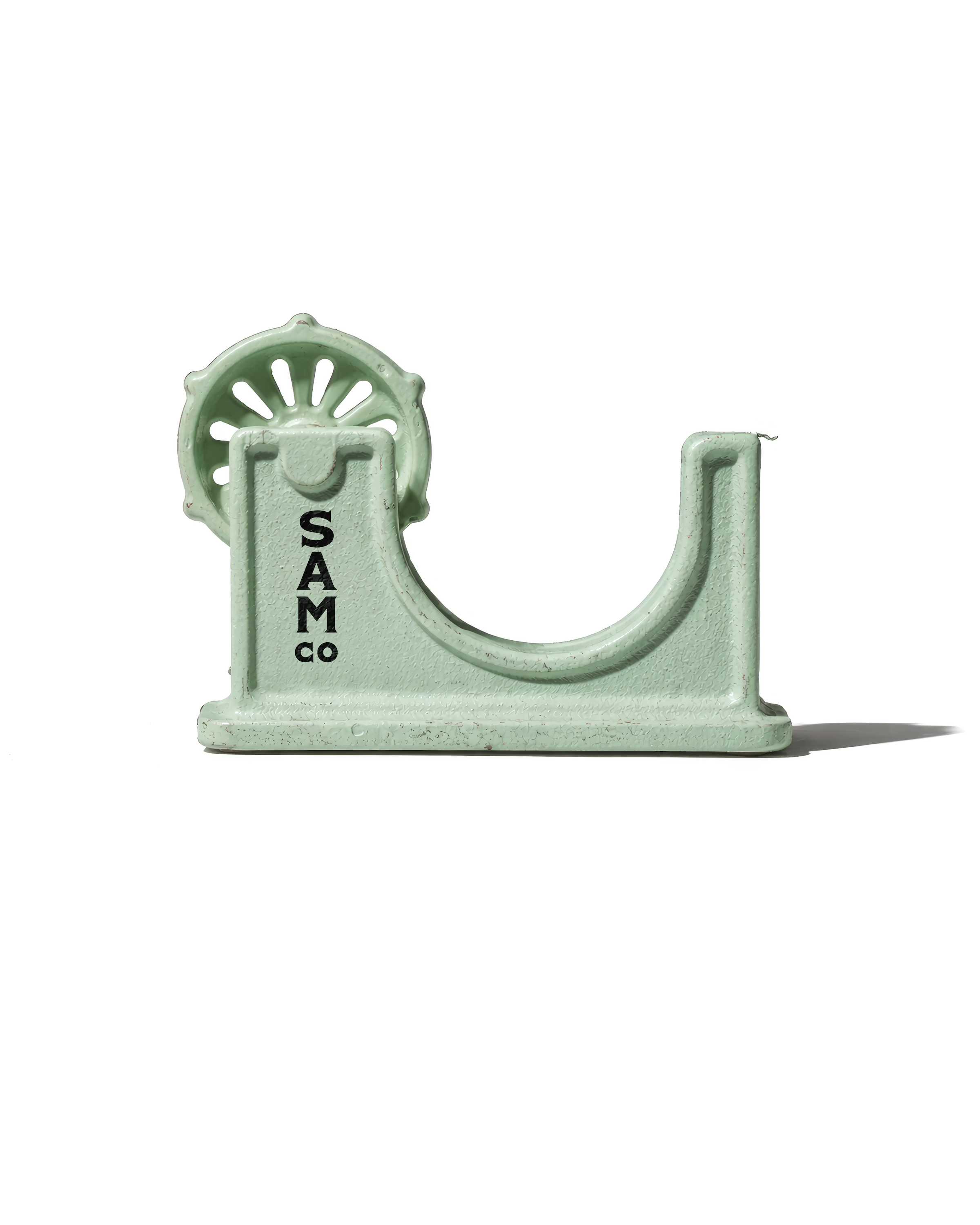 Cast Iron Tape Dispenser — Structural Object
A weight-bearing cast iron tape dispenser selected for structural stability and material permanence.