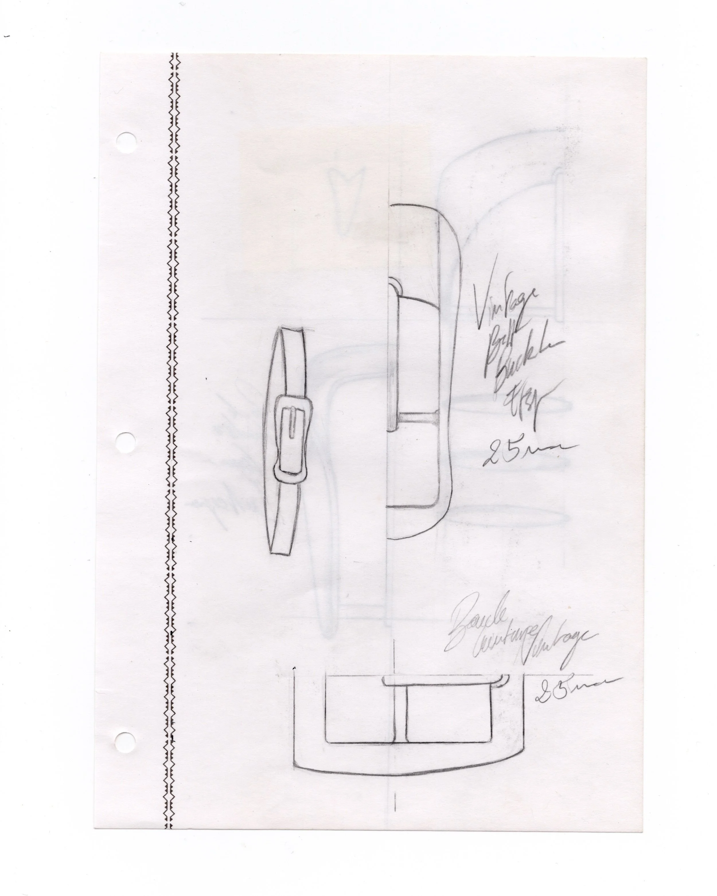 Belt Collection — Sketchbook Pages

A selection of research and development sketches exploring proportion, hardware articulation, and construction logic within belt design.