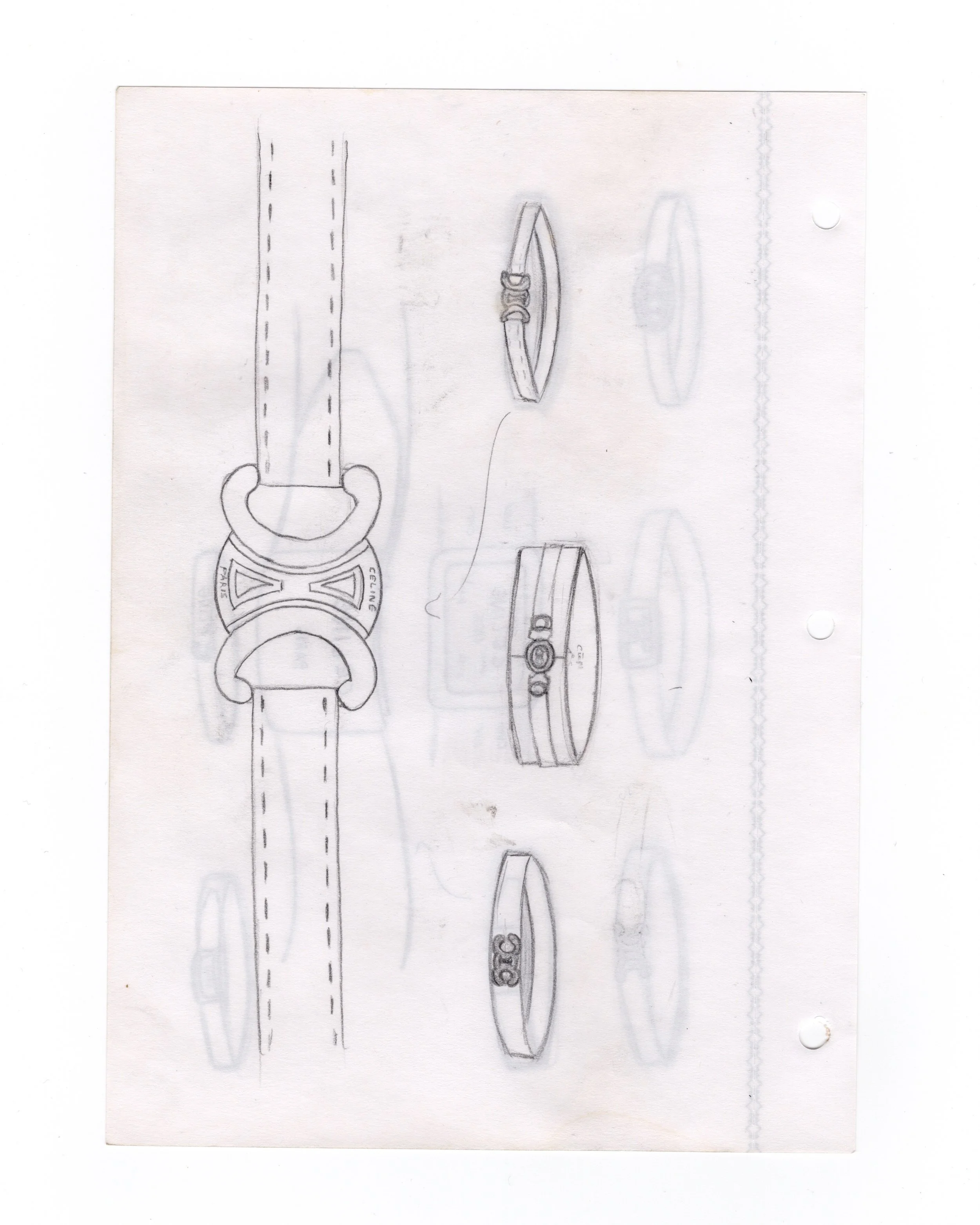 Belt Collection — Sketchbook Pages

A selection of research and development sketches exploring proportion, hardware articulation, and construction logic within belt design.