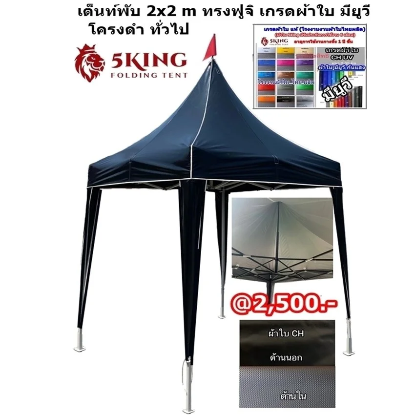 1 เต็นท์พับ 2X2 m ทรงฟูจิ สีดำ.jpeg