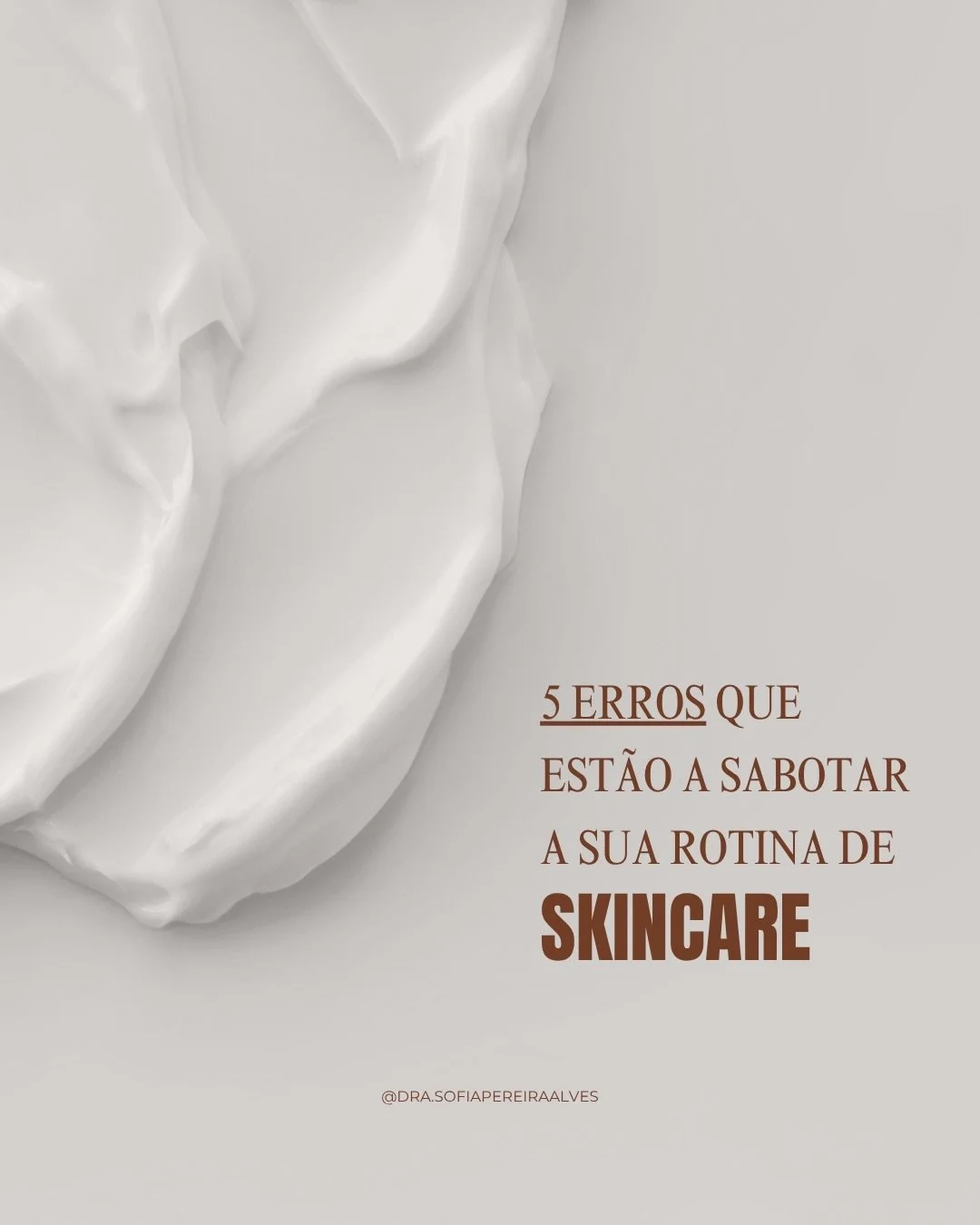 A maioria das pessoas n&atilde;o tem uma rotina de skincare errada por falta de produtos. Tem por pequenos erros que passam despercebidos&hellip; todos os dias.

E s&atilde;o esses erros que fazem com que a pele n&atilde;o melhore, mesmo quando h&aac