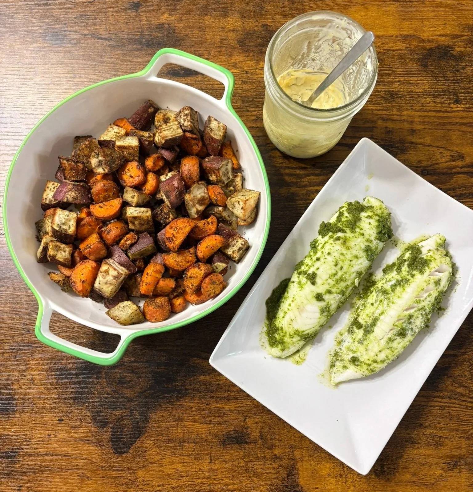 Parsley Lime Fish &amp; Roasted Vegetables 