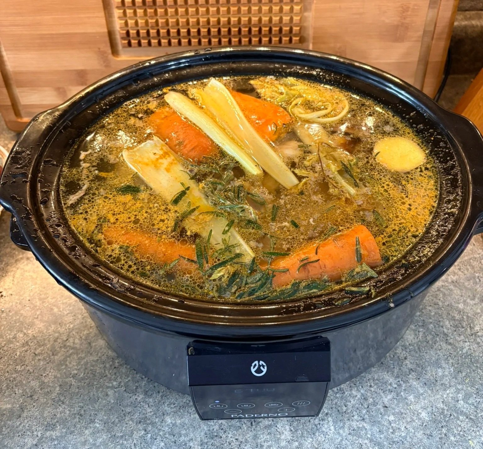 Dog Safe Bone Broth in the Crockpot
