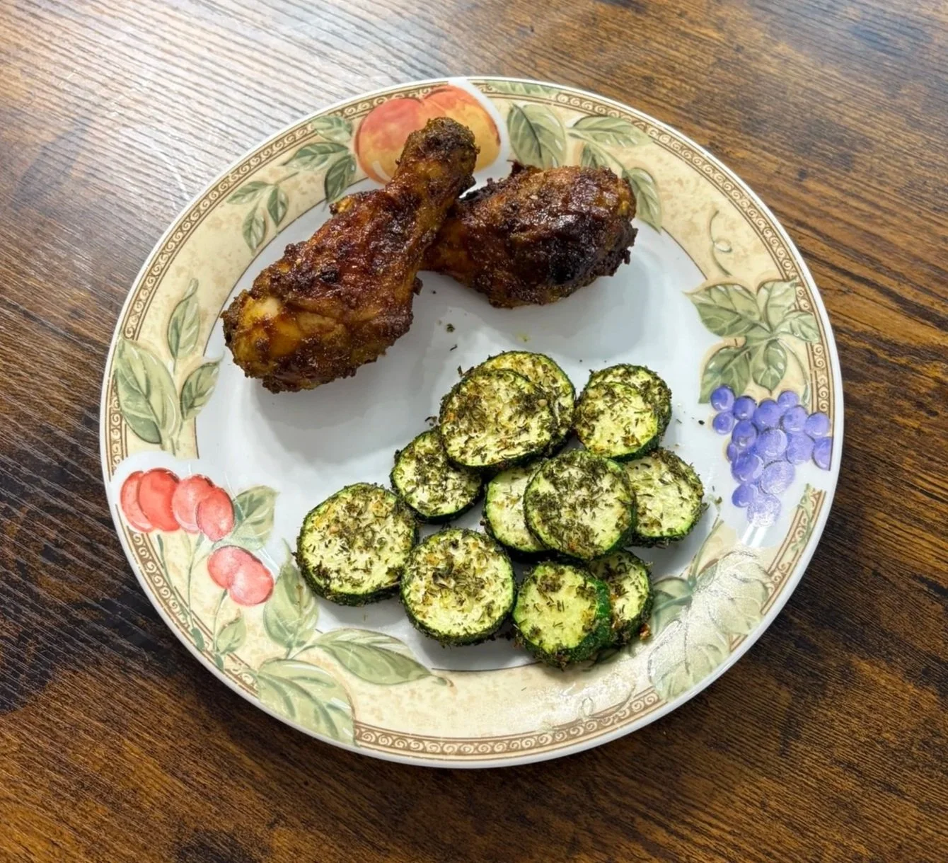 Barbecue Chicken Drumsticks &amp; Zucchini