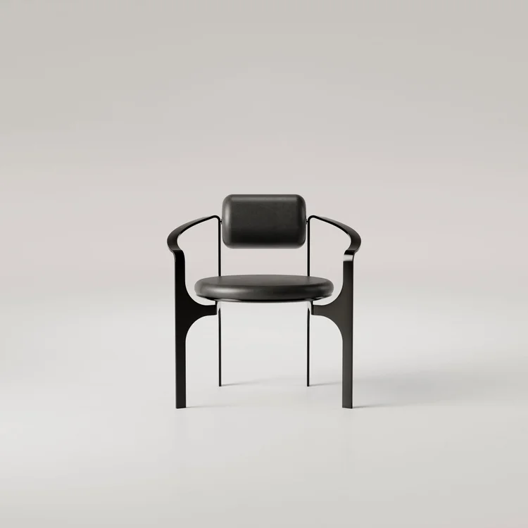 Folio Arm Chair with Cushion - Anthracite/Rosa