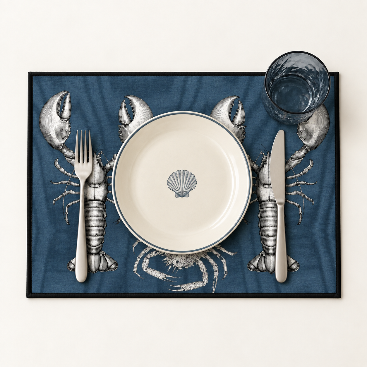 SET DE TABLE - HOMARD BLEU