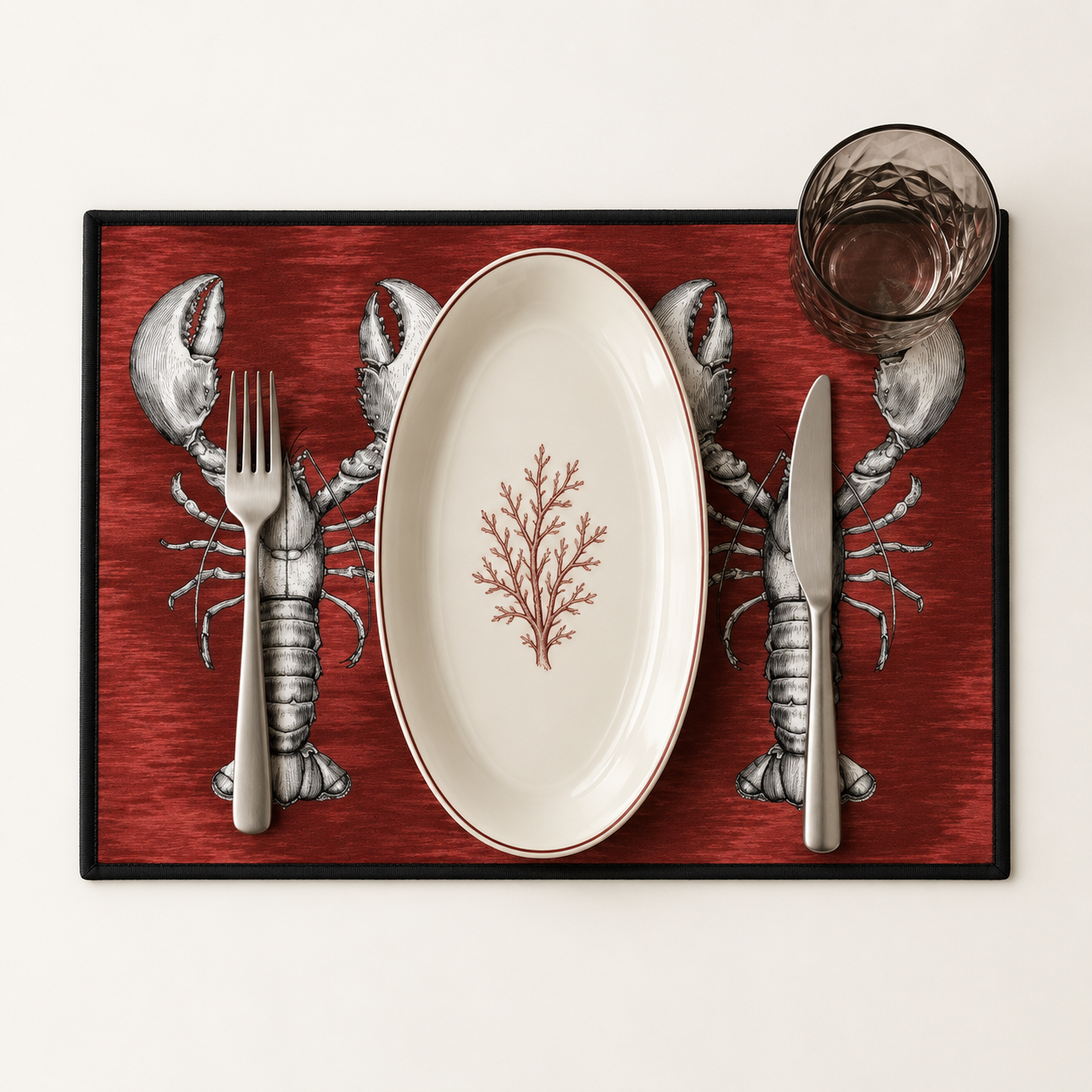 SET DE TABLE - HOMARD ROUGE