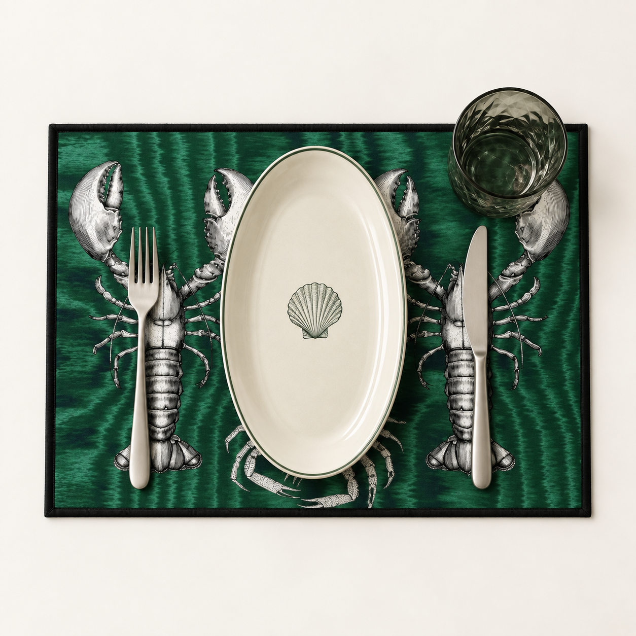 SET DE TABLE - HOMARD VERT