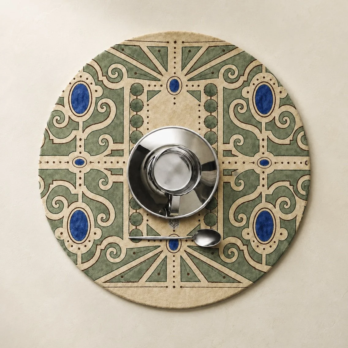 Coffret de 6 sets de table ronds "Jardin à la Française"