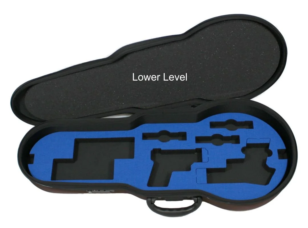 thumbnail image 2 of Peak Case Five Handgun Violin Case – Locking Hard Case With Magazine Storage, Made In USA 2 of 6