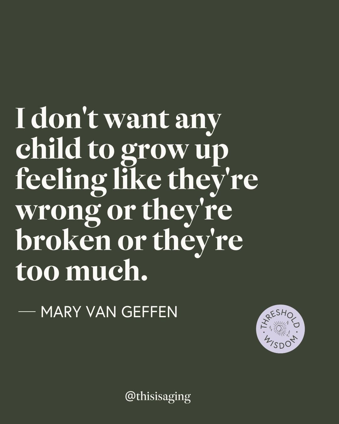 If this hits home, there&rsquo;s a good chance you grew up feeling this way.⁠
⁠
And there&rsquo;s a good chance you have a hard time not reacting in ways that make your kids feel the same way.⁠
⁠
This weeks episode with @maryvangeffen offers some muc