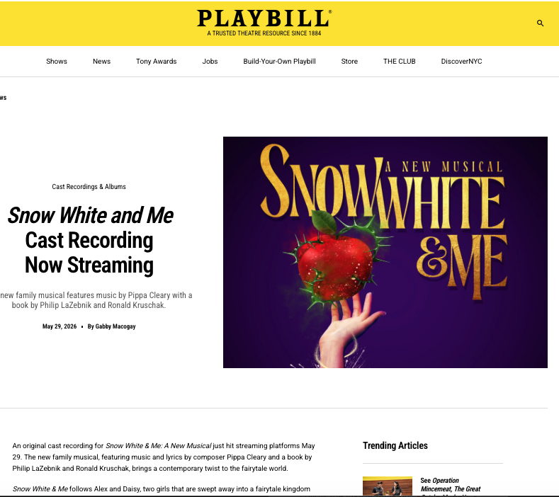 Playbill Artcile