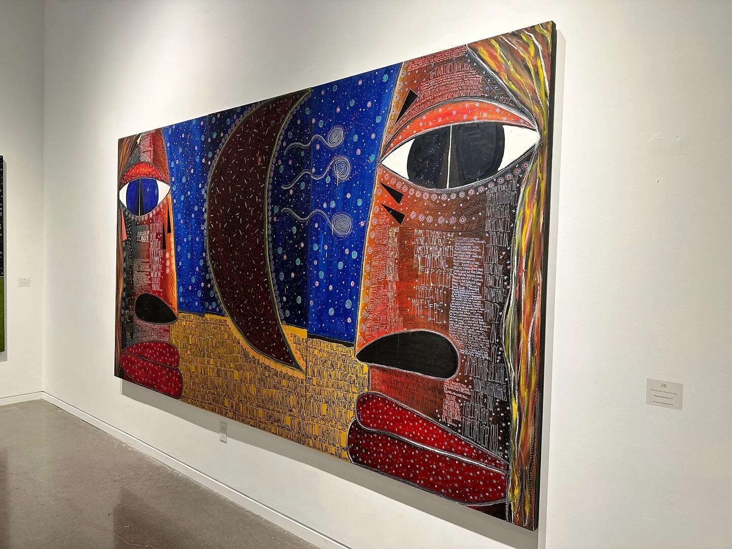 🤩 Stunning exhibition by Tom Wilson Tehoh&aacute;hake at Cultural Goods Gallery, curated by David Liss. The exhibit explores the personal story of Juno Award-winning singer, songwriter, musician and performer, with a selection of works, 2015 and 202