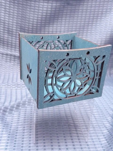 Gift Box Aqua/Blue with white speckles