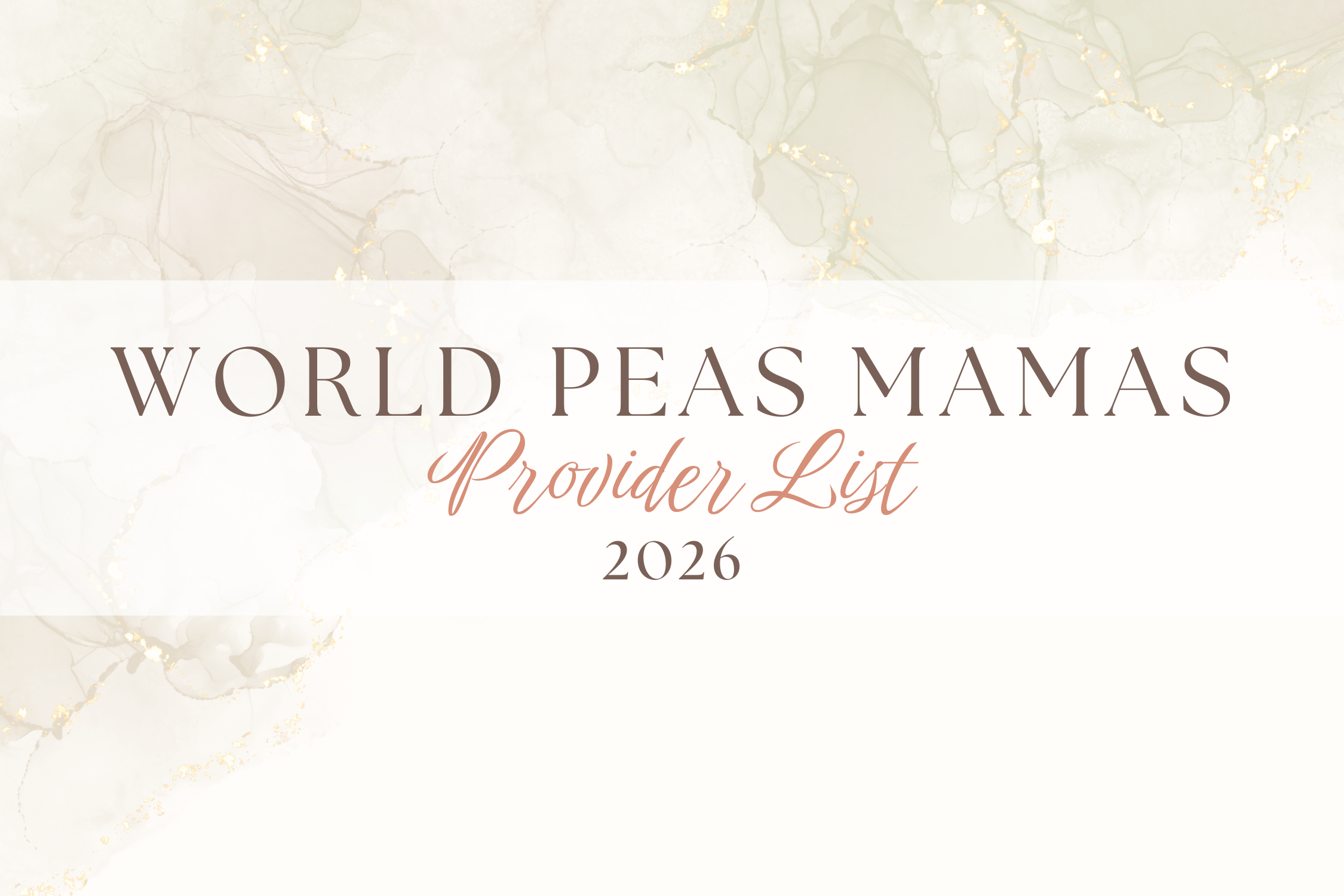 World Peas Mamas Provider List 2026