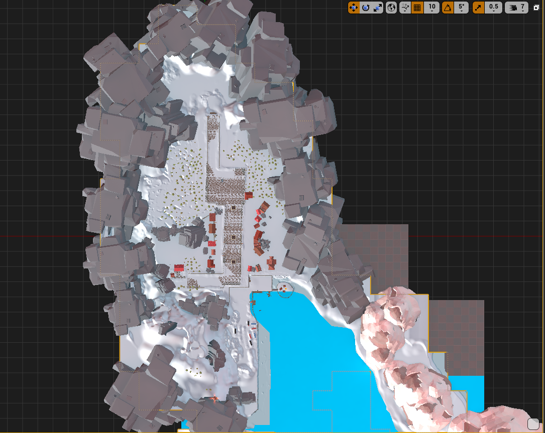 Top down map view