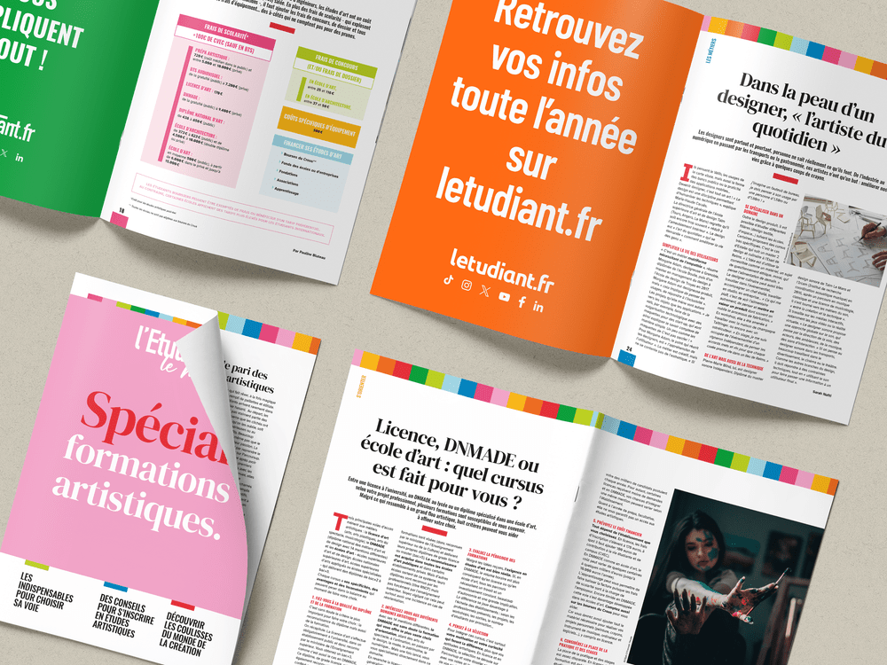Les offres print et édition de l'Etudiant - Espace pro
