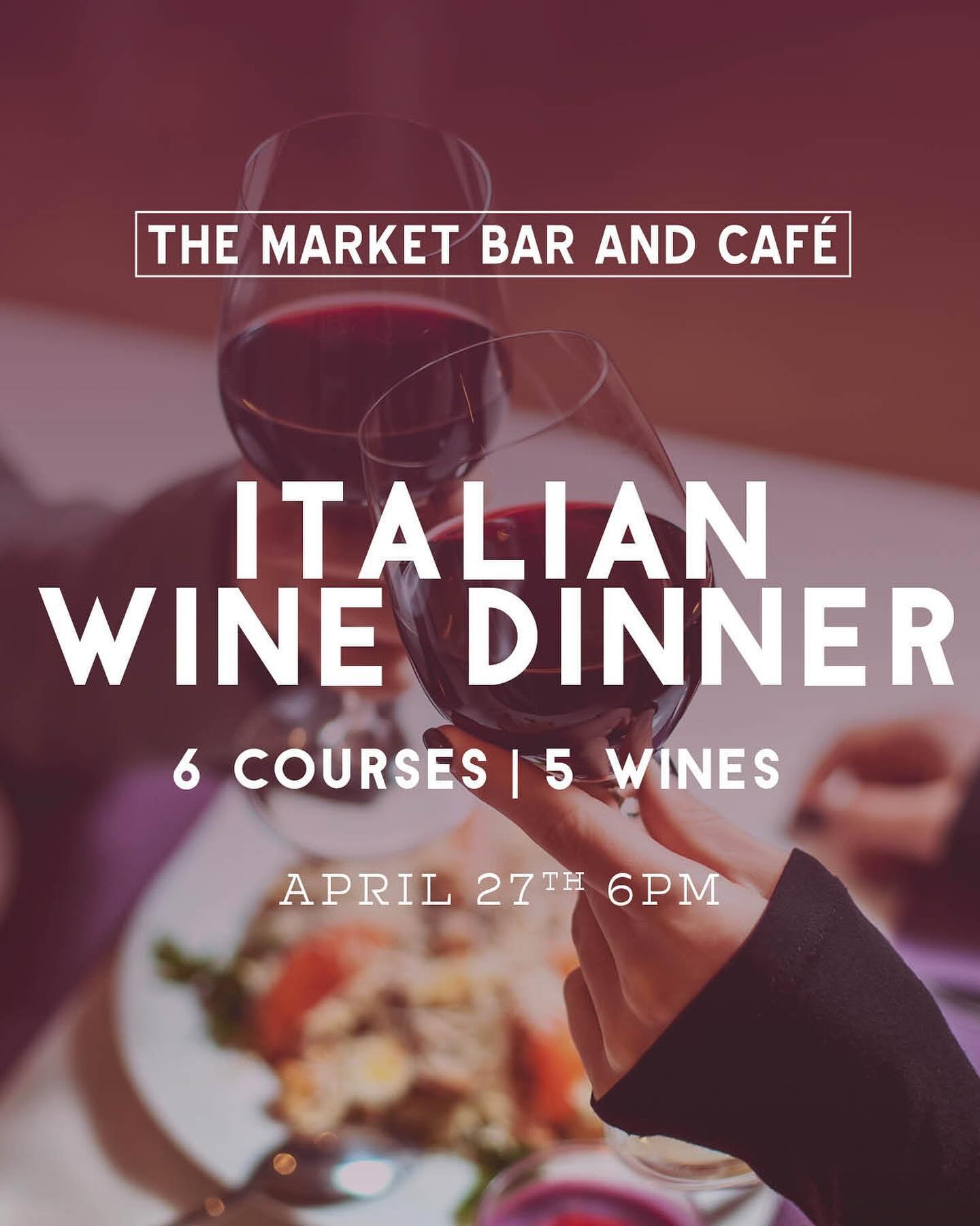 🍷 Only 12 tickets left to our Italian-themed 6 course Wine Dinner! Join us April 27th for a culinary adventure. Full menu and tickets at link in bio.