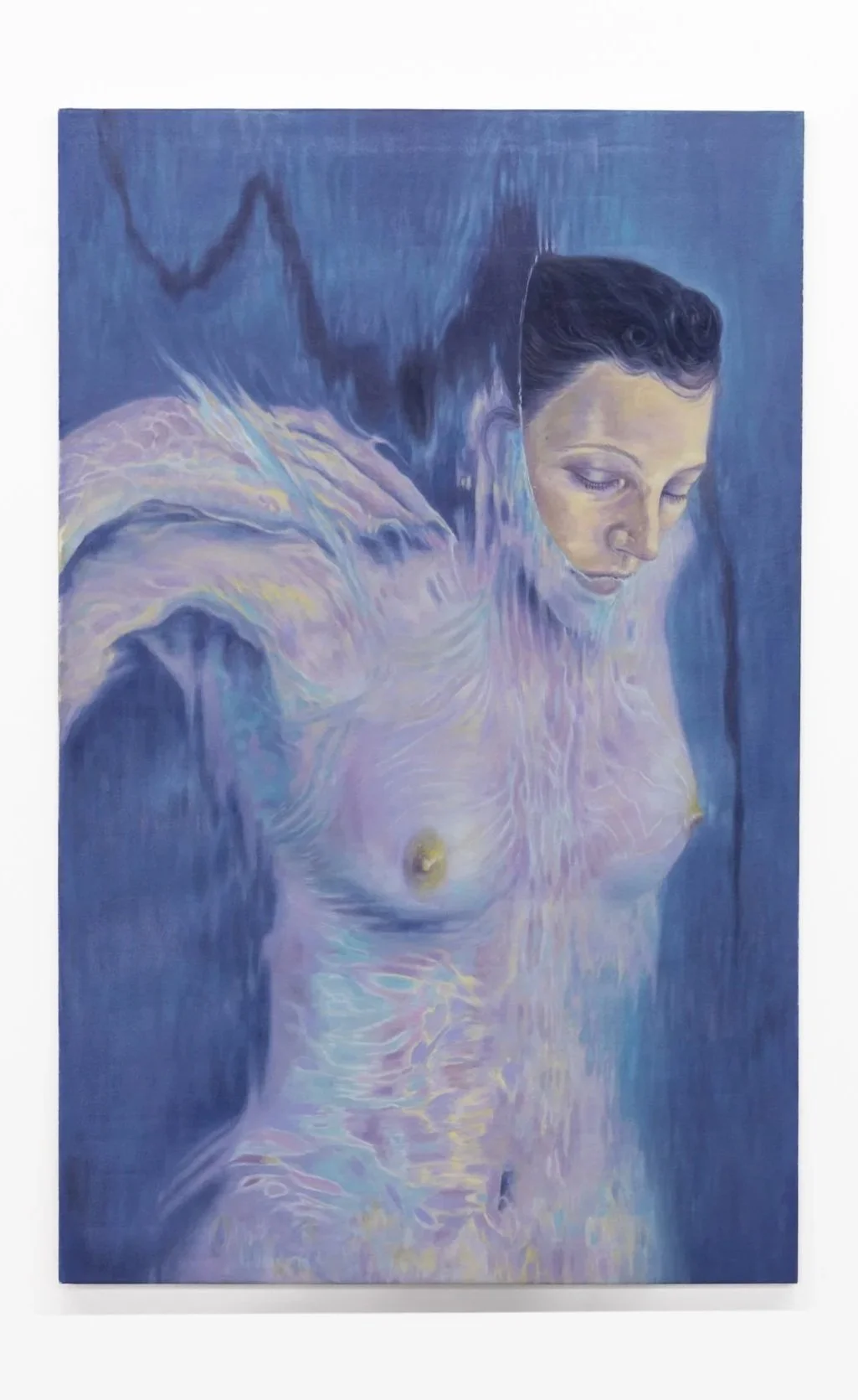   Piel líquida , 2024 ; oil on canvas, 45 × 28 inches 