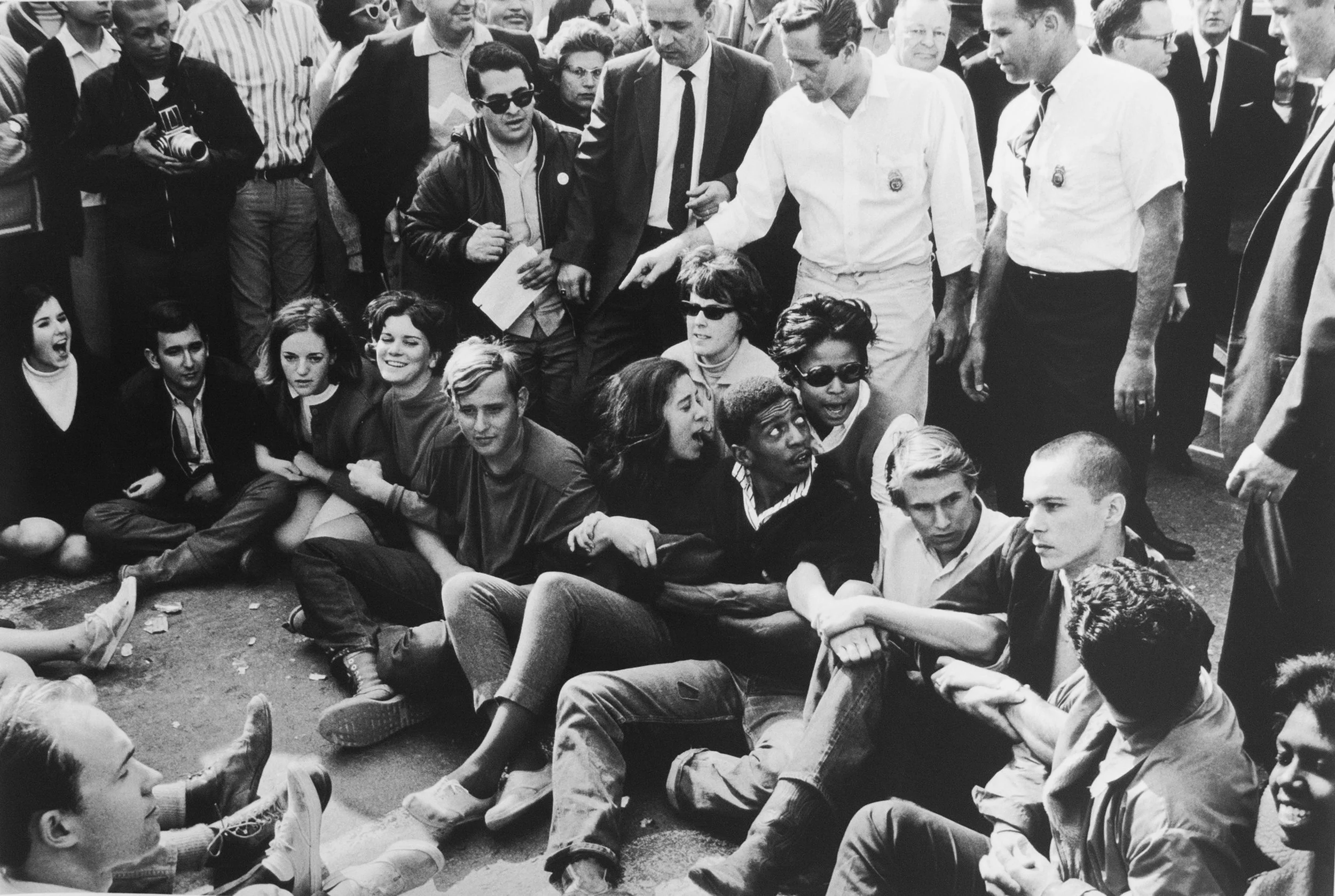   Civil Rights Demonstration No. 1 , Federal Building Downtown L.A., 1965. Silver gelatin print. Edition 4 of 5. Printed under the direct supervision of the artist in 2008. Signed, captioned and dated by the artist on verso. Image: 12.5 x 18.75 inche