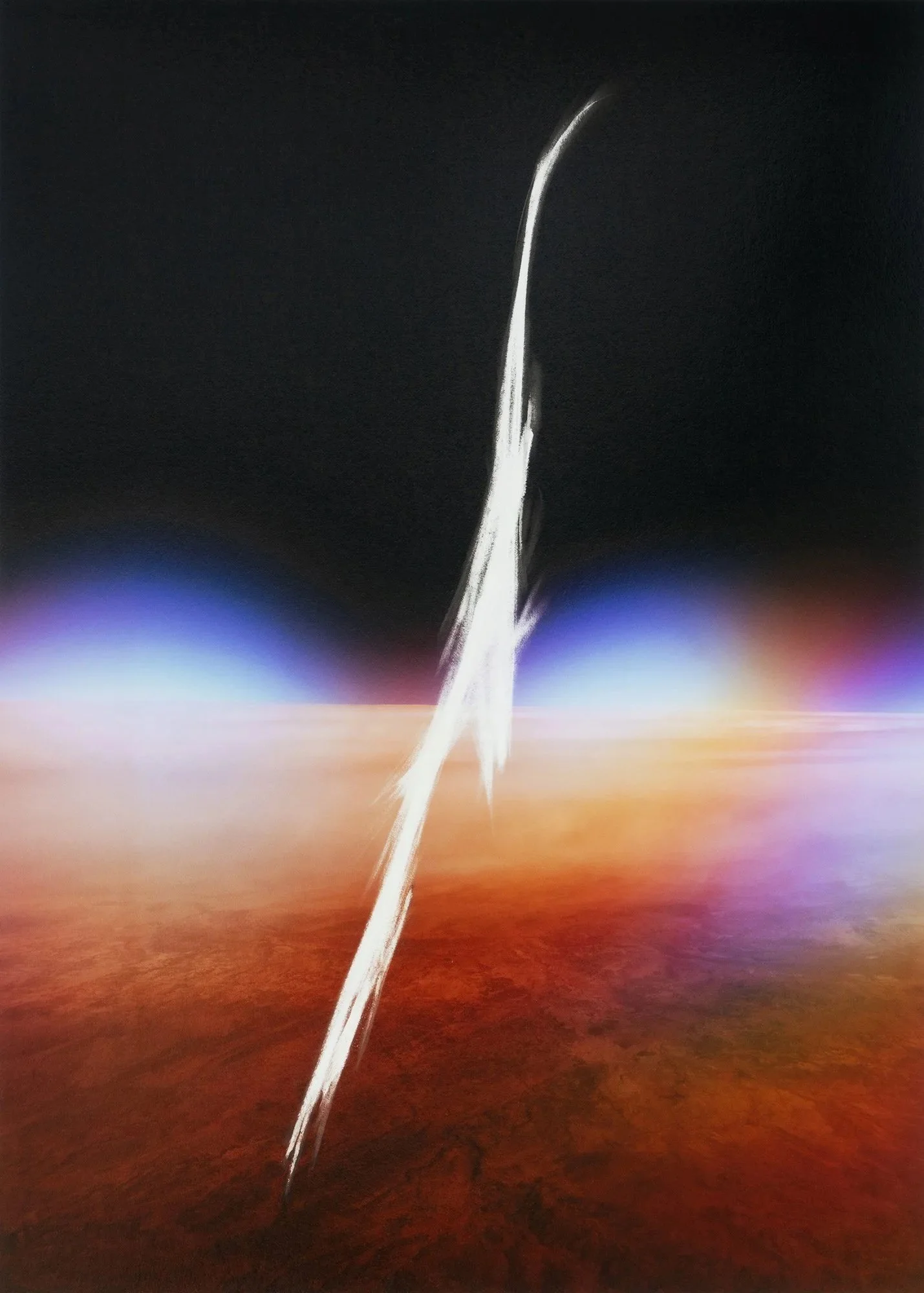   Thin Places 6356  , 2025-2026 Hand-erased archival pigment prints inspired by the music of Julia Holter. Series of 21 unique prints, 14 x 10 inches each 