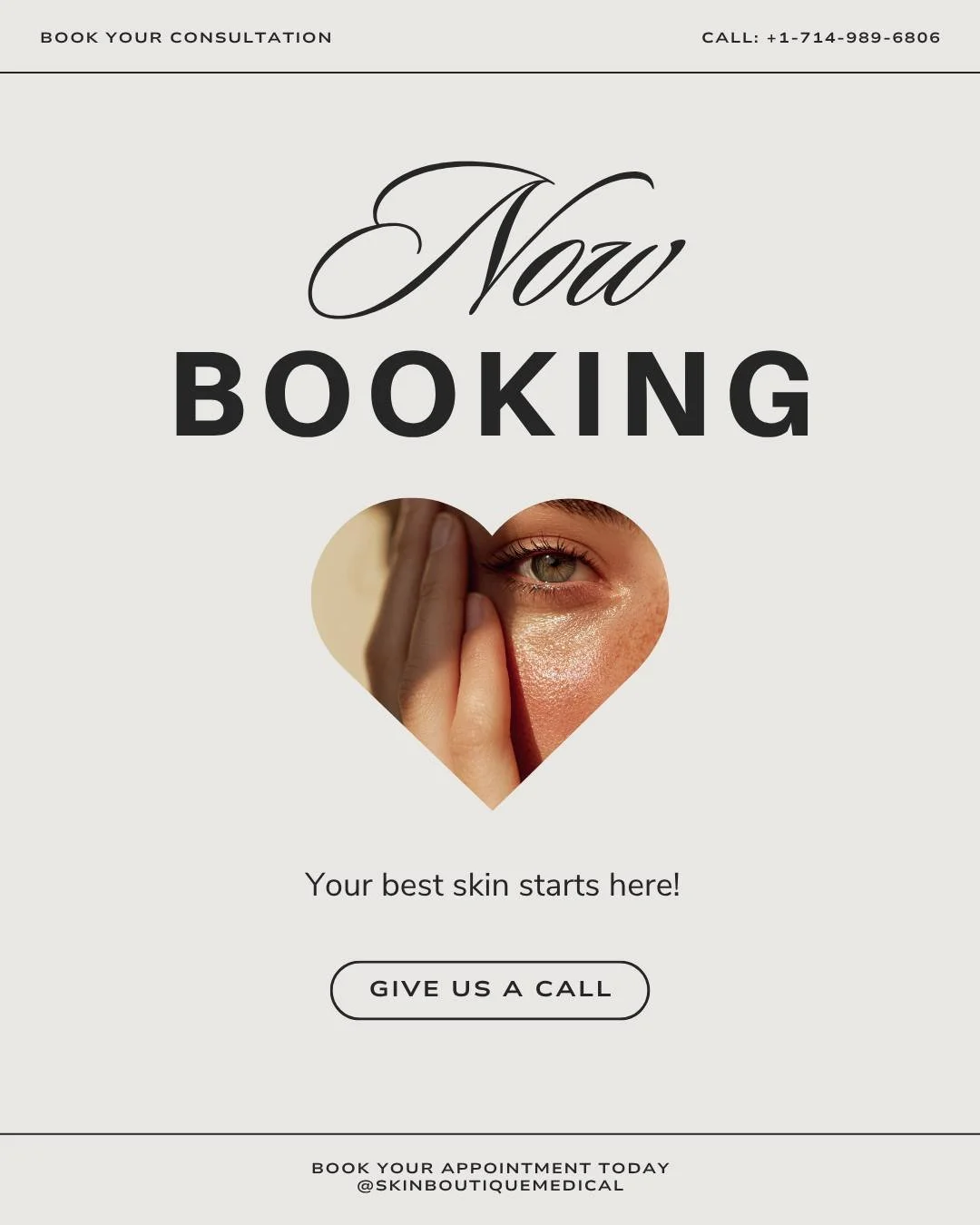 We&rsquo;re open and ready to see you ✨

Whether it&rsquo;s a Diamond Glow Facial, microneedling, chemical peel, or injectables, now is the perfect time to reserve your spot. Treat yourself to glowing, refreshed skin &mdash; appointments fill up fast