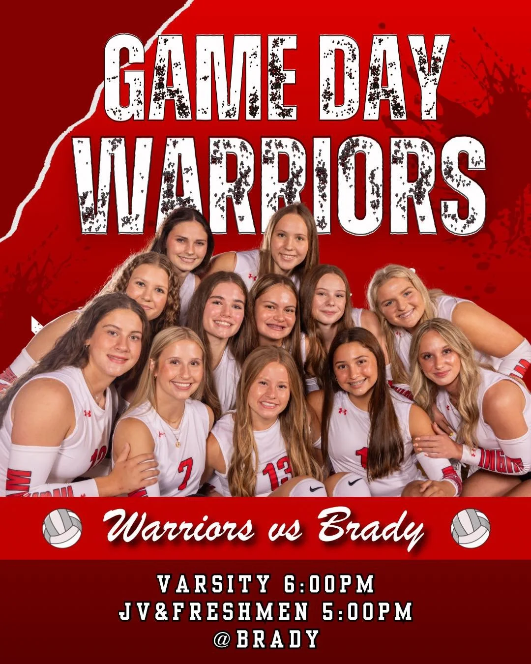 🔥 Our Lady Warriors are on FIRE! 🔥

Another game day and another chance to keep the streak alive!
They&rsquo;re hittin&rsquo; the road to BRADY &mdash; let&rsquo;s show that Warrior pride all the way there! ❤️🖤

#WarriorStrong #LadyWarriors #GoWar