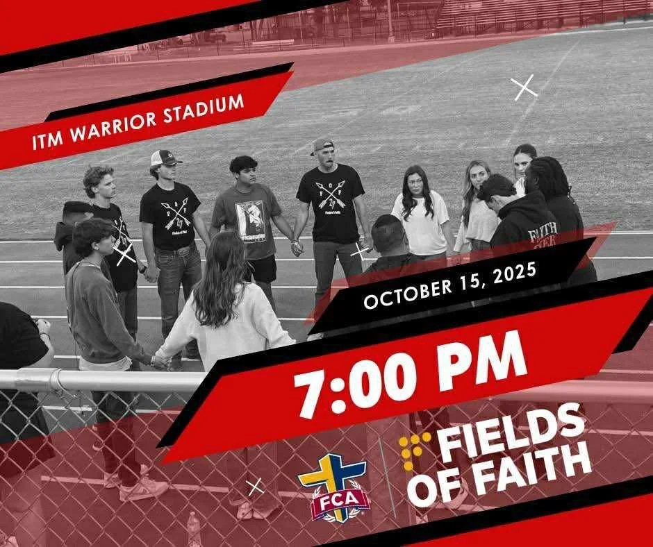 Tonight at 7:00 PM ➜ Fields of Faith at Warrior Stadium! 🙌

Bring your crew, bring your faith&mdash;let&rsquo;s pack the Field! 🖤❤️