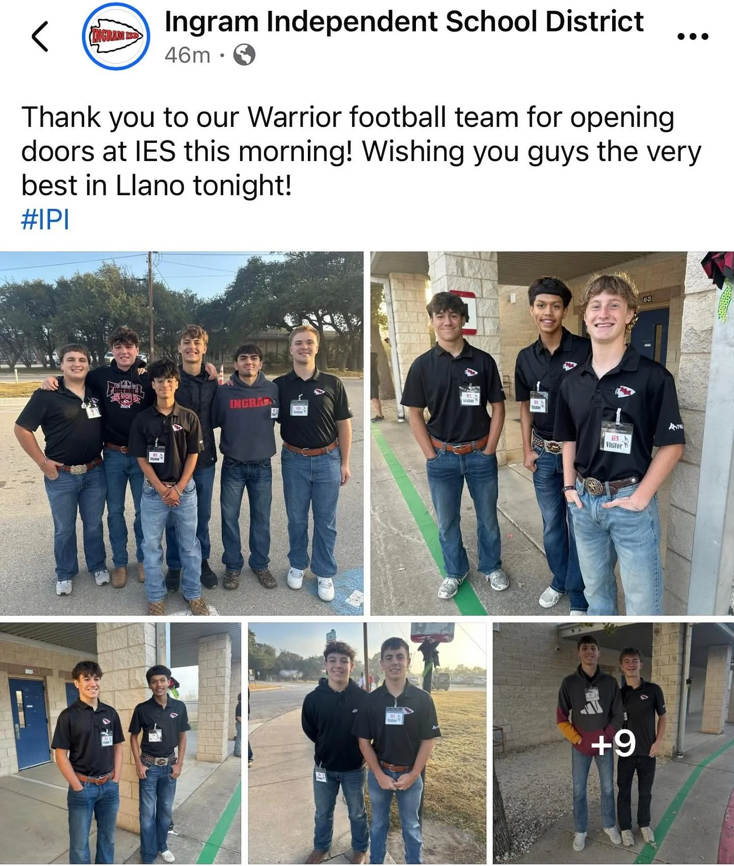 Our Varsity Warriors were up early opening doors for the next generation! 🚪📚 Leading by example and showing what it means to be more than athletes &mdash; to be role models. 🏈❤️🖤

#WarriorNation #LeadershipStartsHere #FutureWarriors #IngramPride