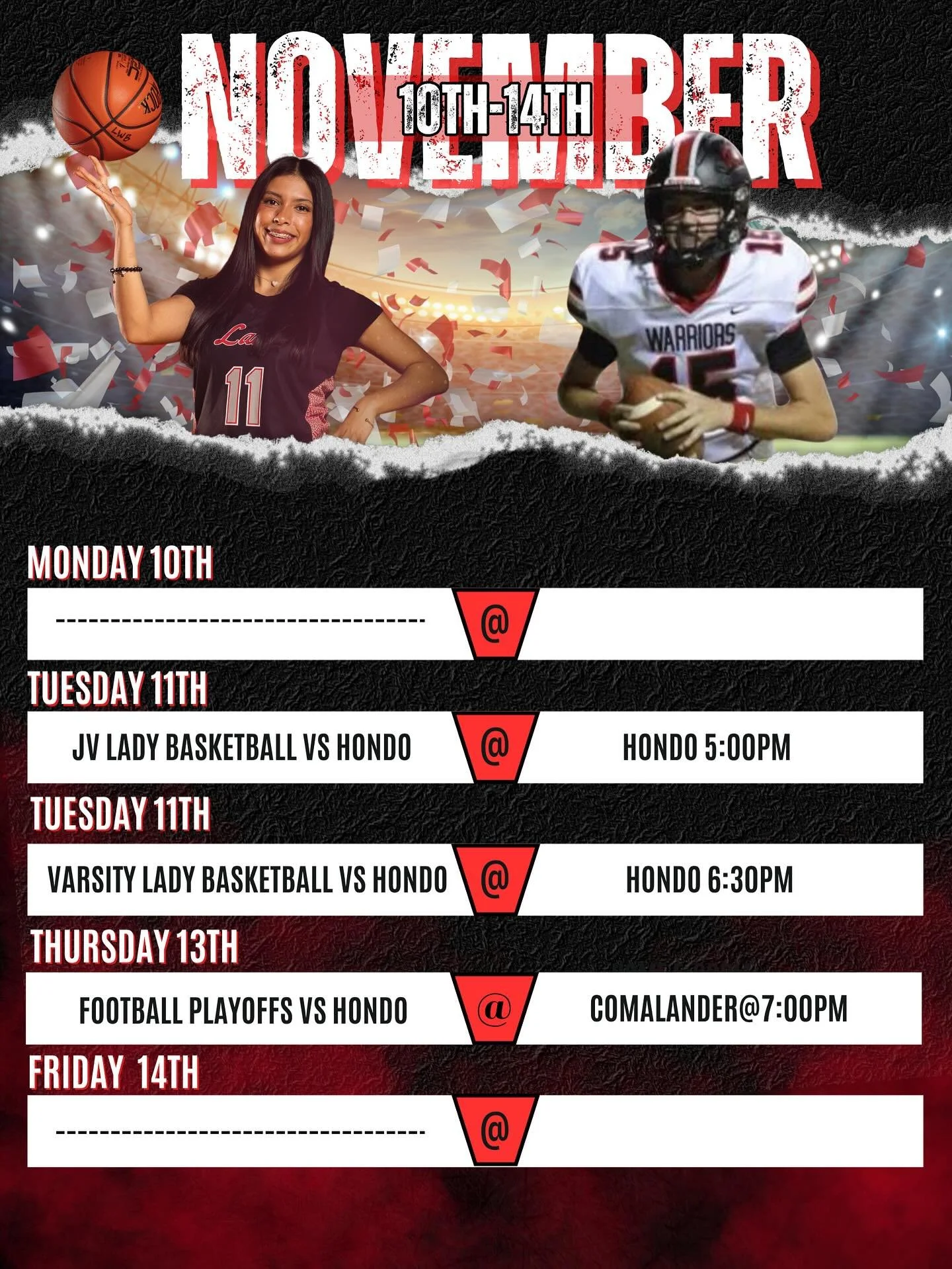 🏀🏈 Look Ahead in Sports at Ingram Tom Moore! 🏈🏀

Our Lady Warrior Basketball season is tipping off with their first away game this week, and our Warrior Football boys are heading into the playoffs this Thursday! 🔥

Let&rsquo;s rally behind our a