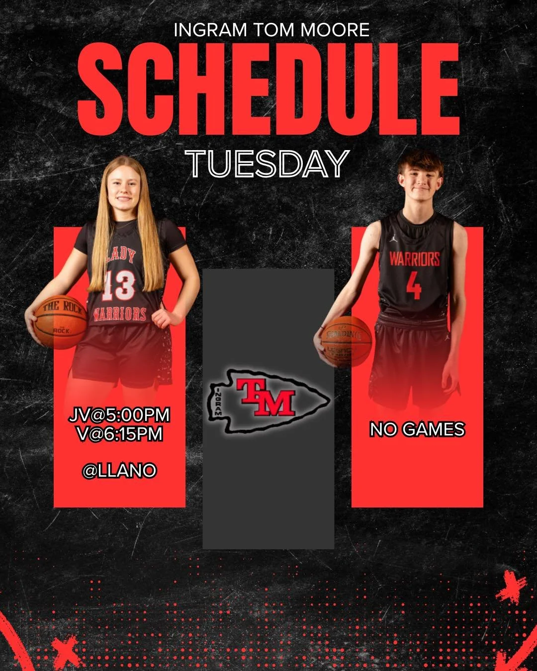 🏀🔥 GAME DAY! 🔥🏀

Our Lady Warriors are hitting the road to Llano tonight!
Bring the energy, bring the noise, and let&rsquo;s show them that Warrior pride travels!

💪❤️ LET&rsquo;S GO WARRIORS! ❤️💪
#GameDay #LadyWarriors #WarriorPride #RoadGame 