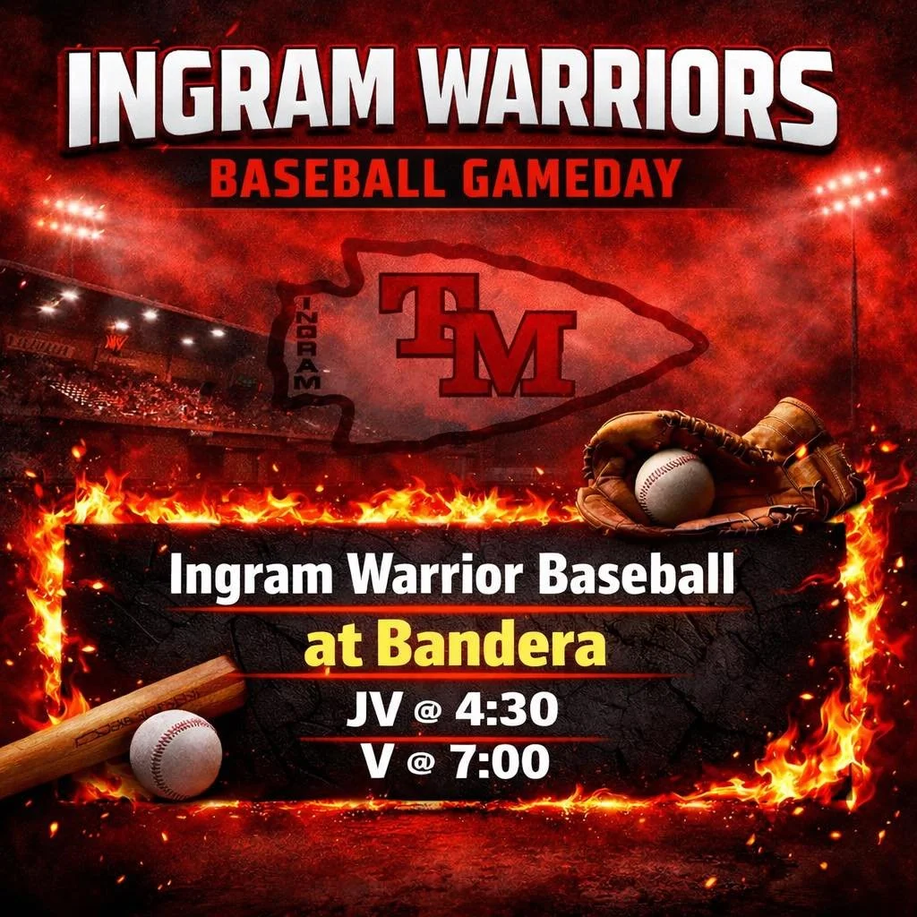 ⚾🔥 GAME DAY WARRIOR NATION 🔥⚾

The Warriors hit the road and we&rsquo;re bringing the heat to Bandera!

JV rolls at 4:30
Varsity takes the field at 7:00

Let&rsquo;s pack the stands. Let&rsquo;s bring the noise.
ALL GAS. NO BRAKES.

#WarriorNation 