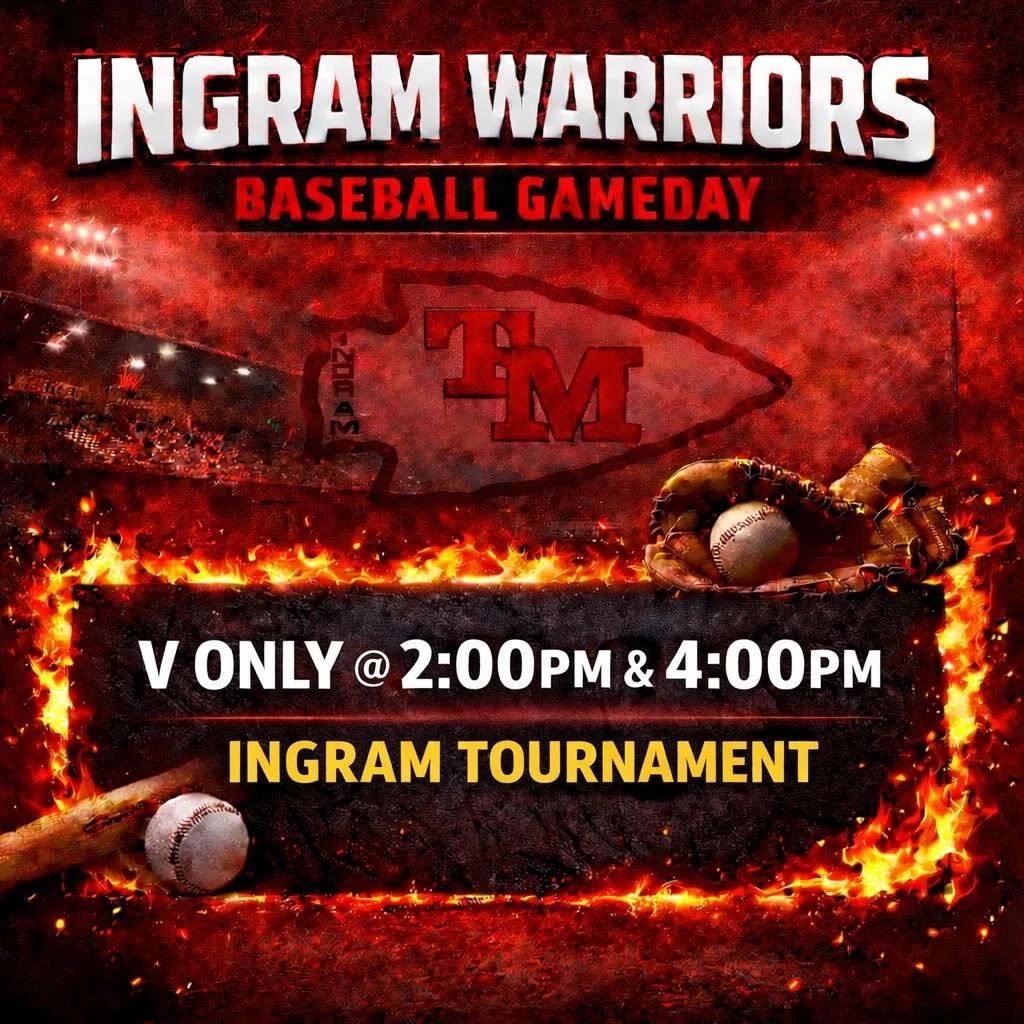 🔥⚾ WARRIOR NATION &mdash; TOURNAMENT DAY ⚾🔥

It&rsquo;s time to defend home turf &mdash; and the tournament continues!

🅅 Varsity Only
⏰ 2:00 PM &amp; 4:00 PM
📍 Ingram Tournament

Two games.
One community.
All heart.

Let&rsquo;s pack the stands,