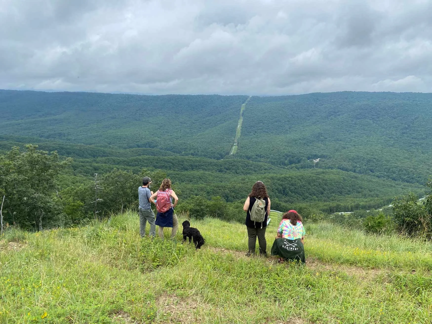 Protestors and people along the Mountain Valley Pipeline route