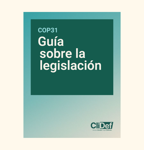 Cover of a guide titled 'COP31: Know the Law'