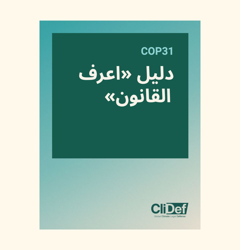 Cover of a guide titled 'COP31: Know the Law'