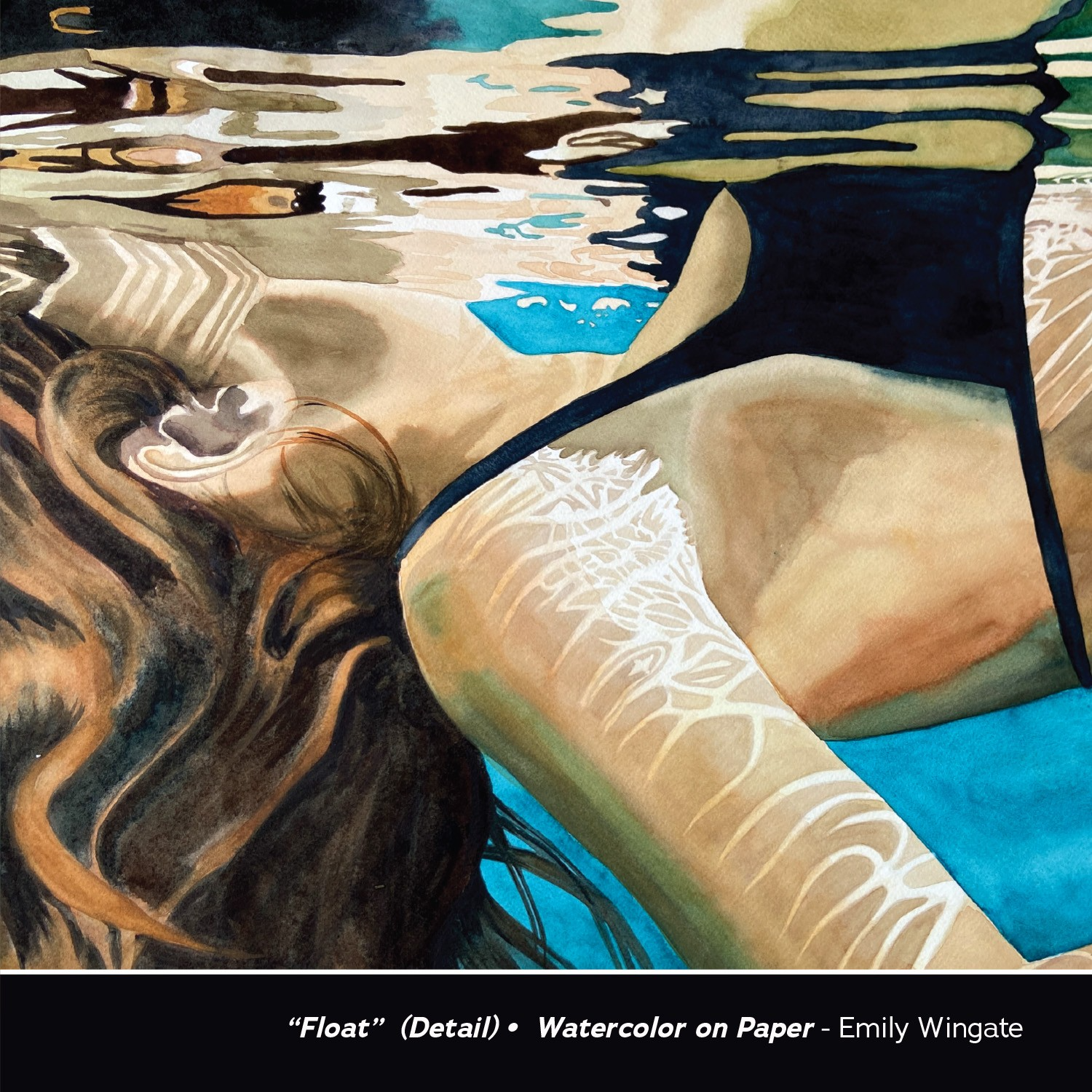 Emily Wingate water color woman in pool