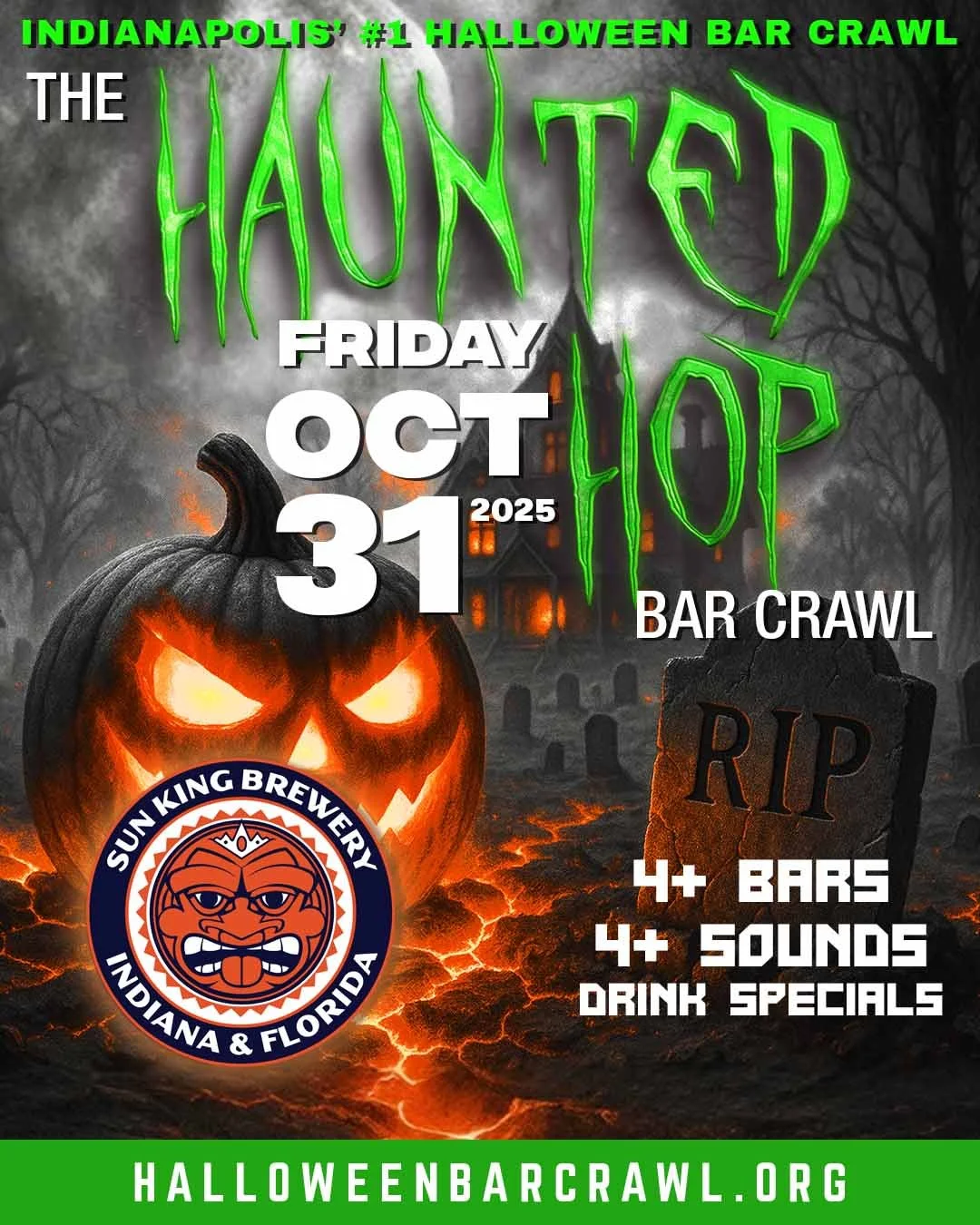 Indianapolis The Haunted Hop Halloween Bar Crawl