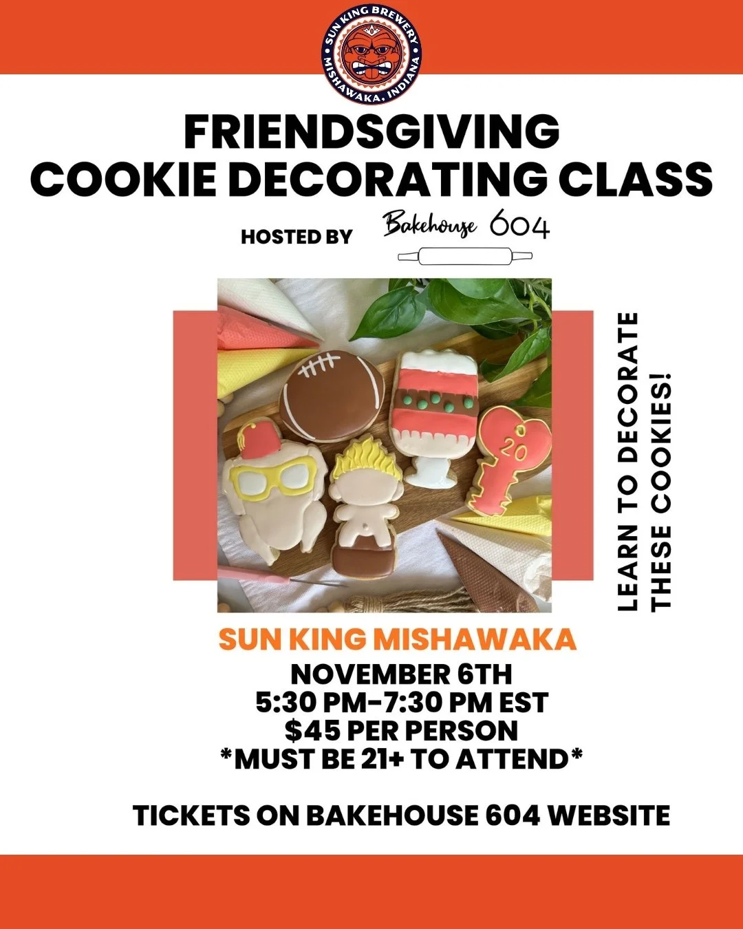 Mishawaka Bakehouse 604 Friendsgiving Cookie Decorating Class