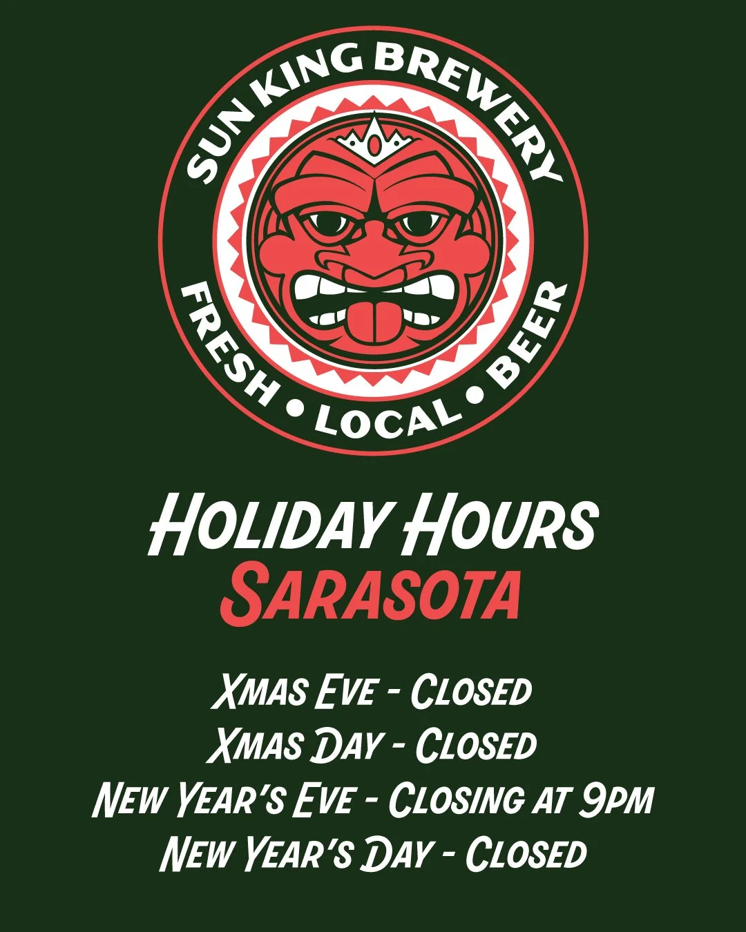 Sarasota Holiday Hours