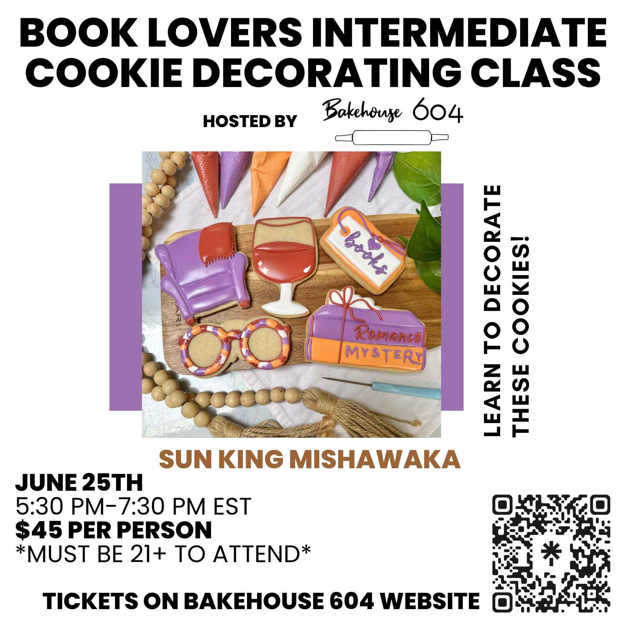 Mishawaka Book Lovers Intermediate Cookie Decorating Class